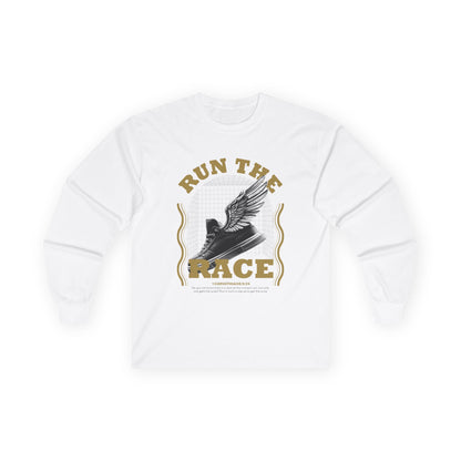 "Run The Race "  Unisex Long Sleeve Tee - The Shield of Light