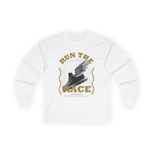 "Run The Race "  Unisex Long Sleeve Tee - The Shield of Light