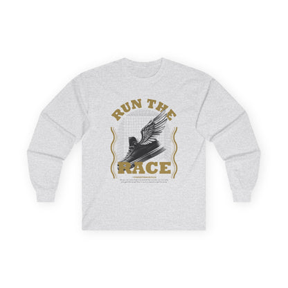 "Run The Race "  Unisex Long Sleeve Tee - The Shield of Light