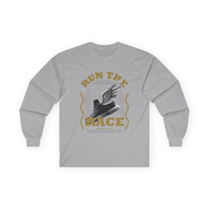 "Run The Race "  Unisex Long Sleeve Tee - The Shield of Light