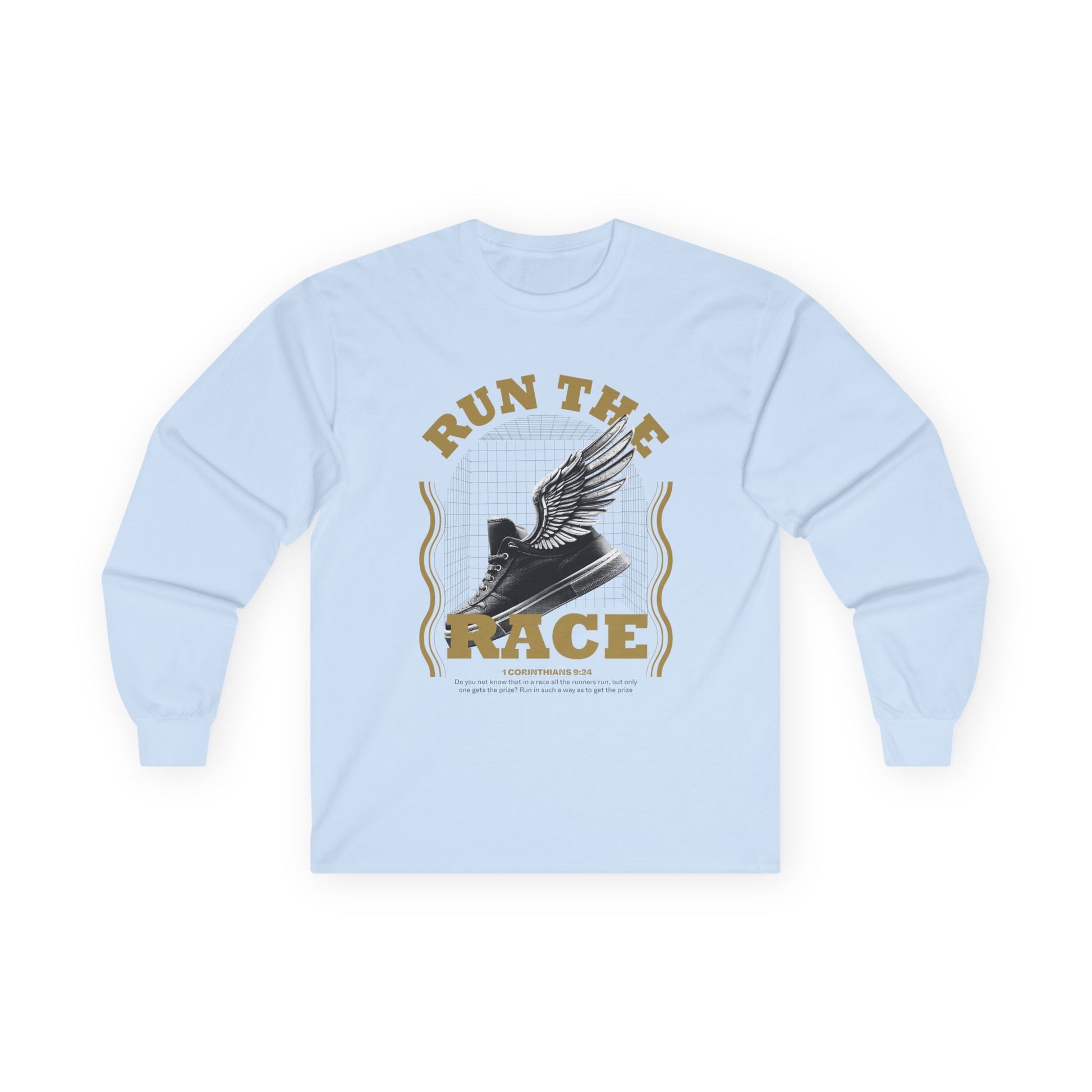 "Run The Race "  Unisex Long Sleeve Tee - The Shield of Light