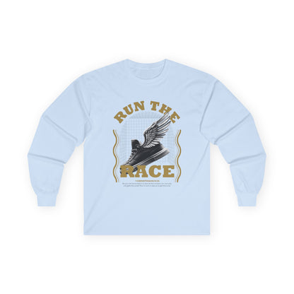 "Run The Race "  Unisex Long Sleeve Tee - The Shield of Light