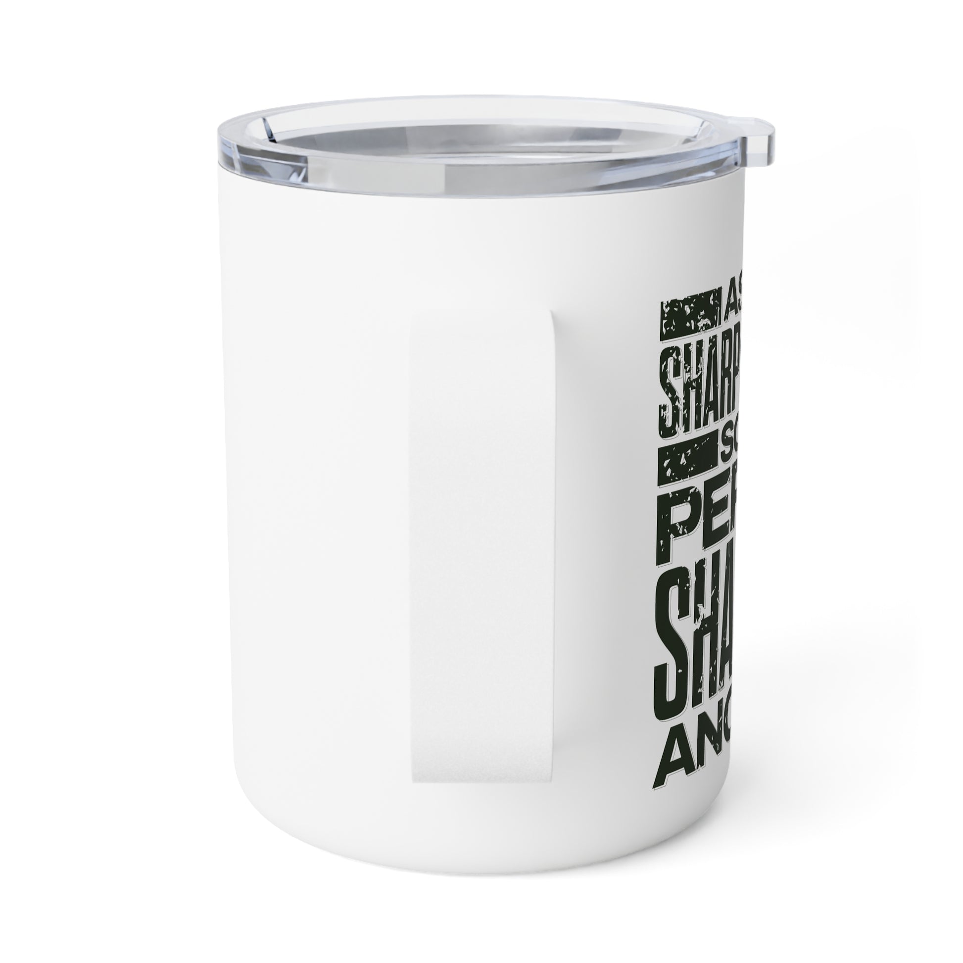 "As Iron Sharpeneth Iron So One Person Sharpens Another" Unisex Insulated Coffee Mug, 10oz - The Shield of Light