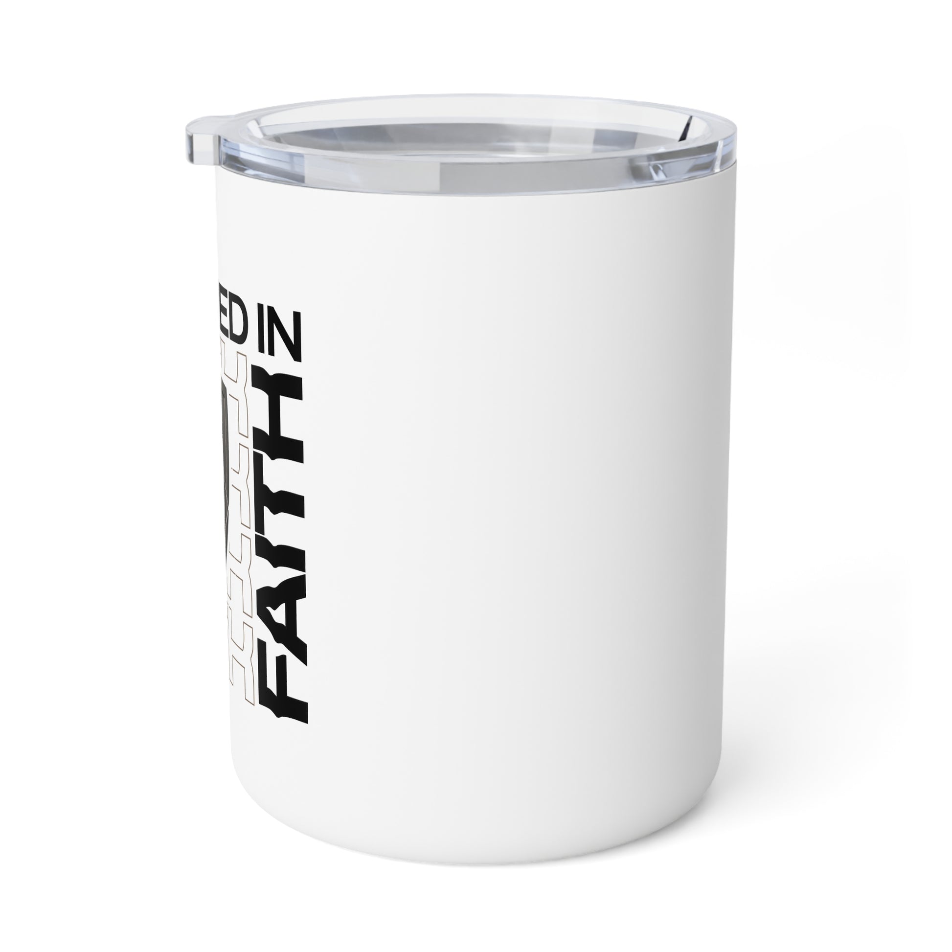 "Fortified In Faith " Unisex Insulated Coffee Mug, 10oz - The Shield of Light