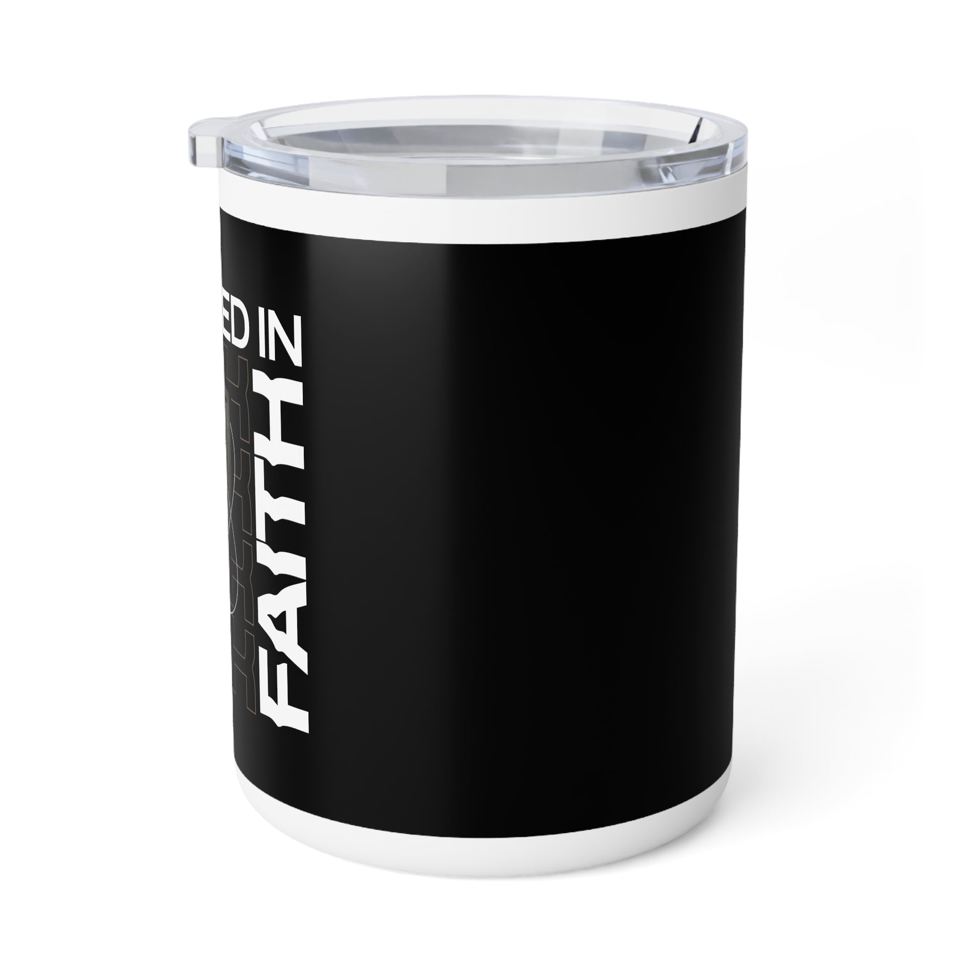 "Fortified In Faith " Unisex Insulated Coffee Mug, 10oz - The Shield of Light
