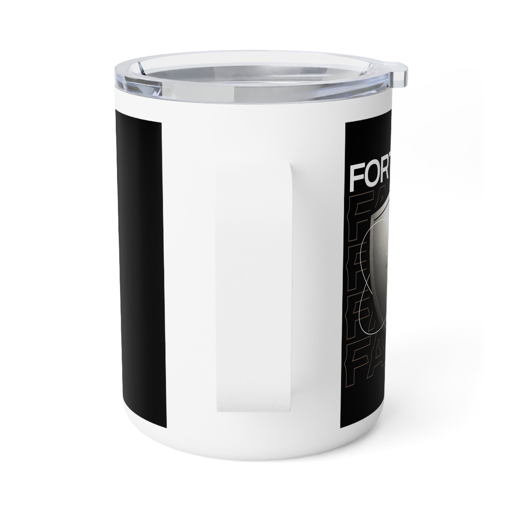 "Fortified In Faith " Unisex Insulated Coffee Mug, 10oz - The Shield of Light