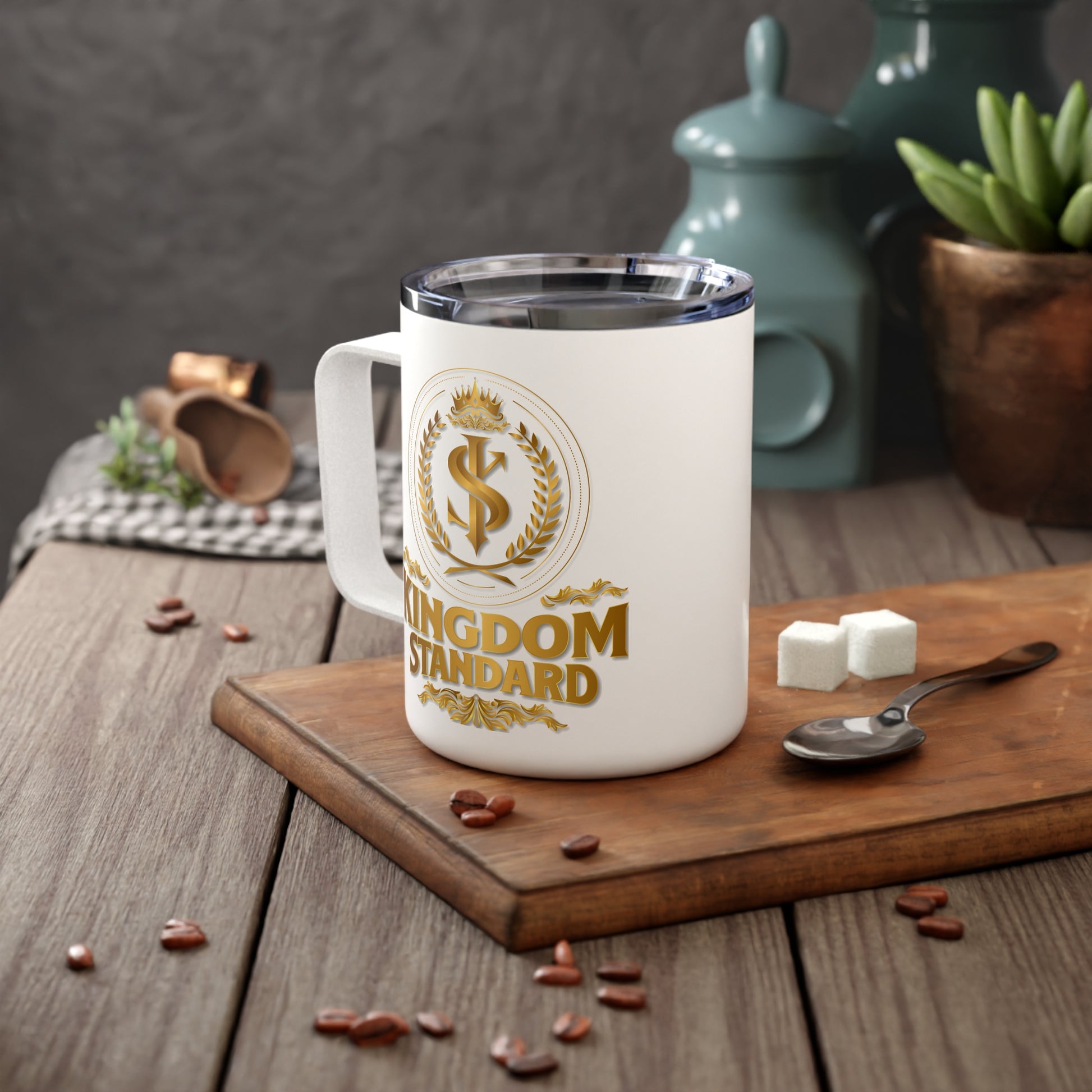"Kingdom Standard" Unisex Insulated Coffee Mug, 10oz - The Shield of Light