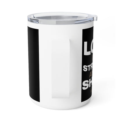 "The Lord Is My Strength and My Shield Psalm 28:7" Unisex Insulated Coffee Mug, 10oz - The Shield of Light