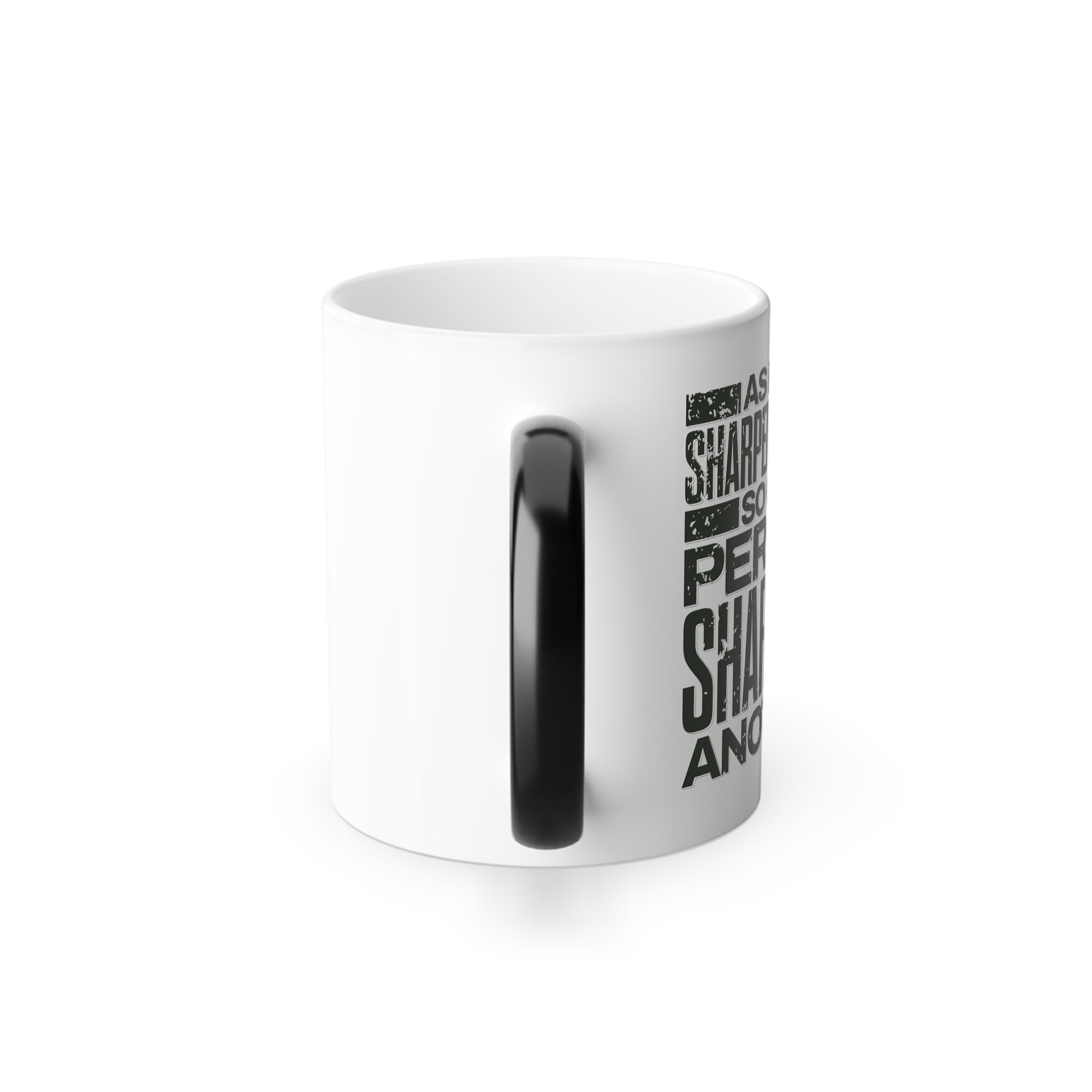 "As Iron Sharpeneth Iron So One Person Sharpens Another" Unisex  11oz Coffee Color Morphing Mug - The Shield of Light