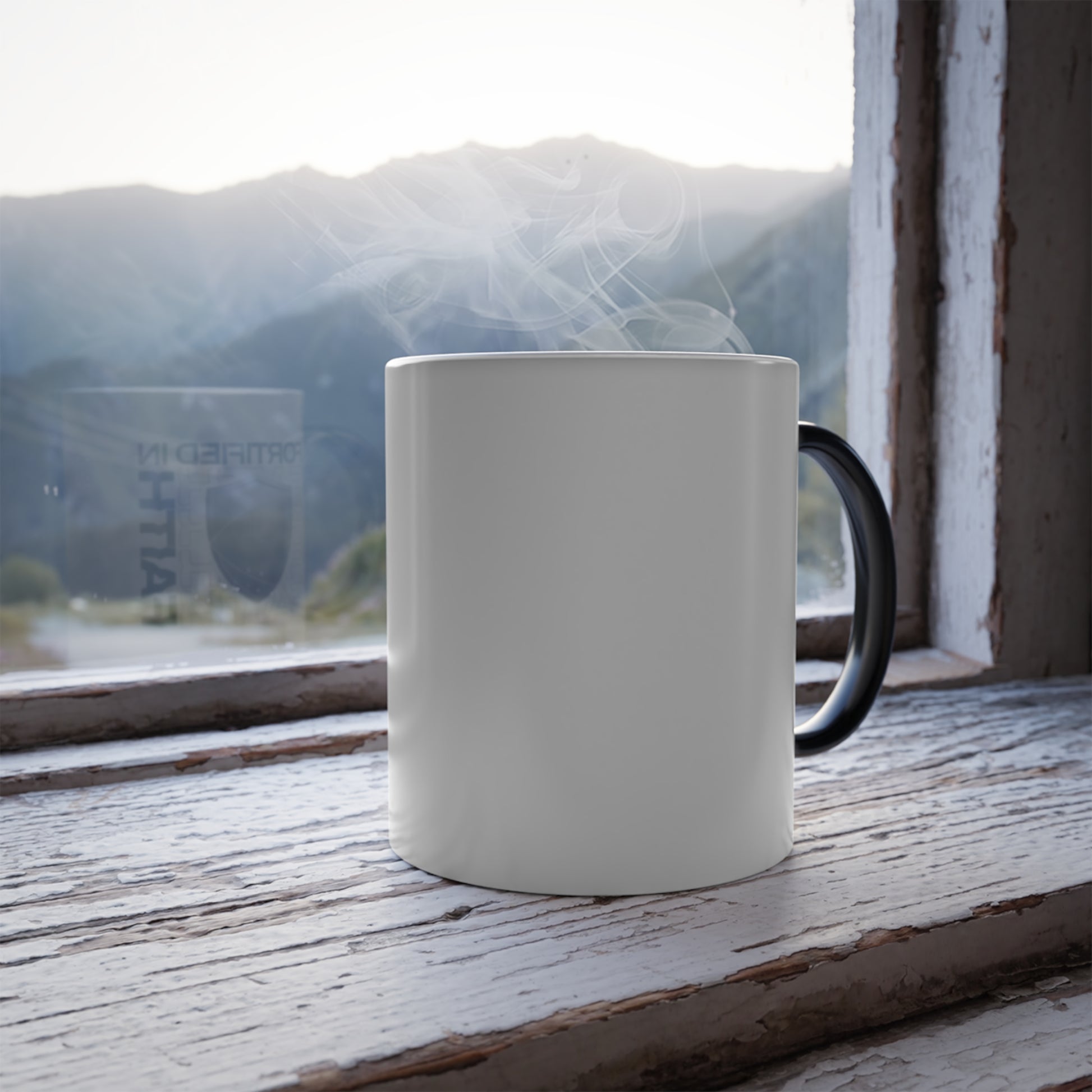 "Fortified In Faith " Unisex  11oz Coffee Color Morphing Mug - The Shield of Light
