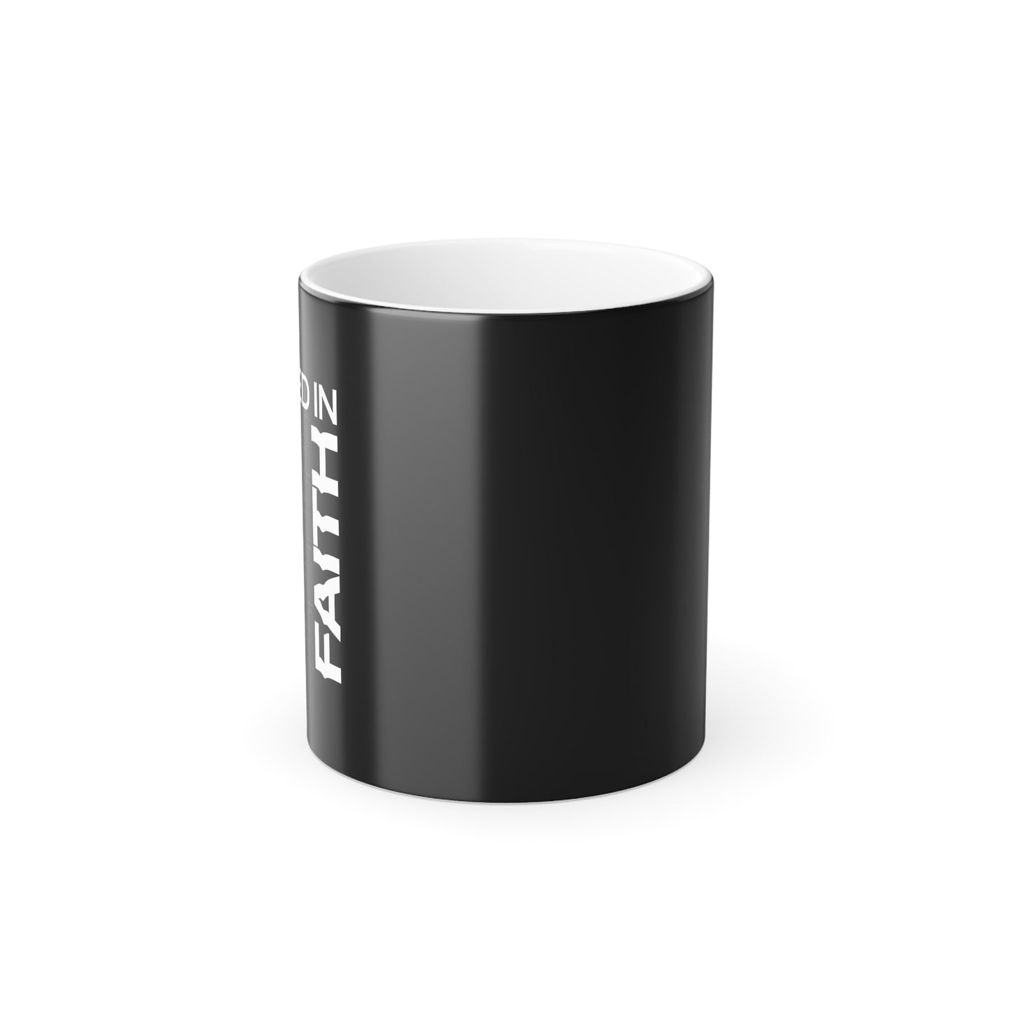 "Fortified In Faith " Unisex  11oz Coffee Color Morphing Mug - The Shield of Light