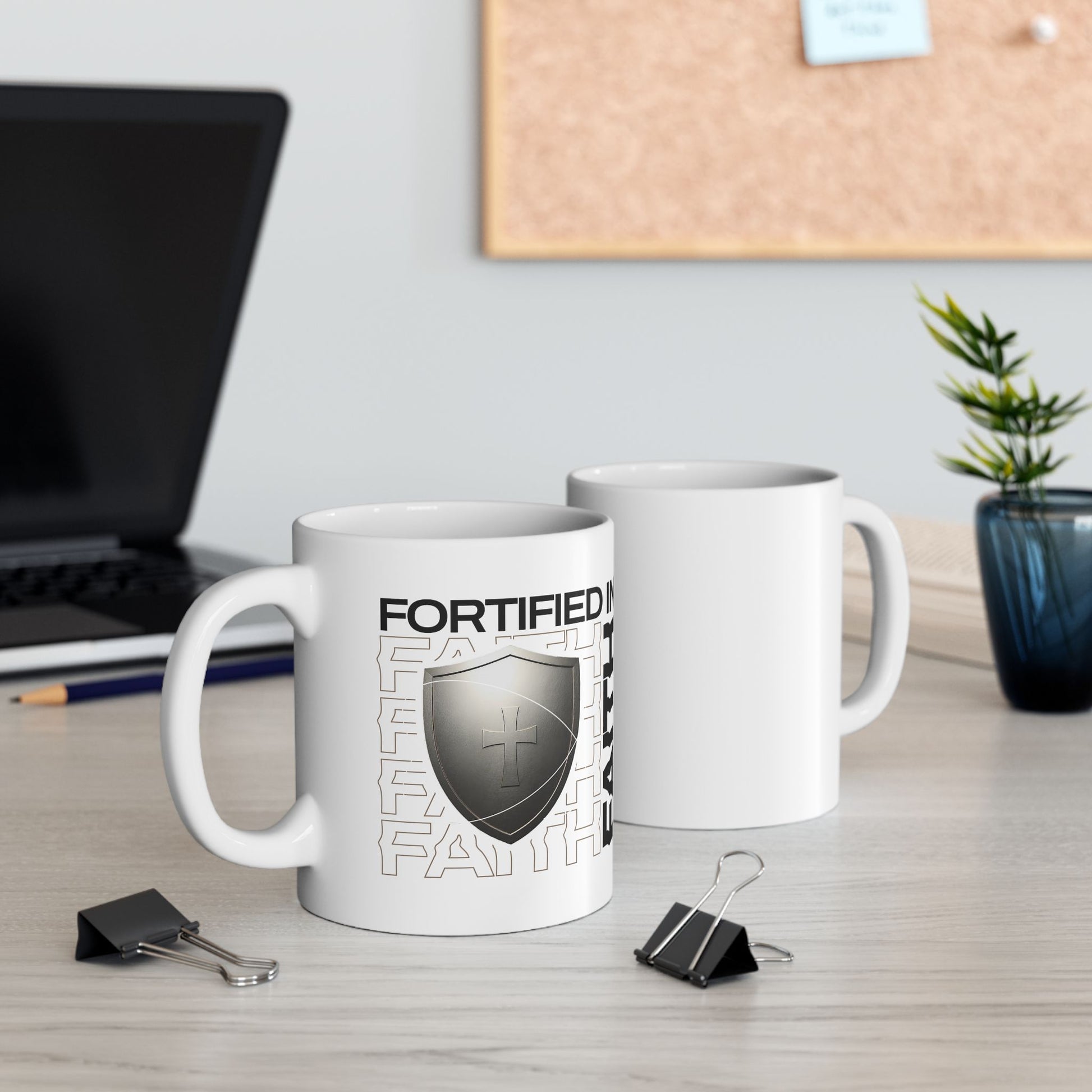 "Fortified In Faith " Unisex Ceramic Mug  11oz/15oz, - The Shield of Light