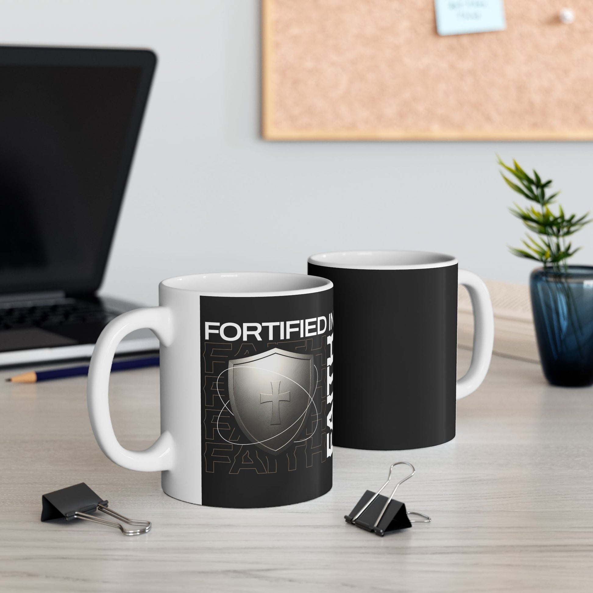"Fortified In Faith " Unisex Ceramic Mug  11oz/15oz, - The Shield of Light