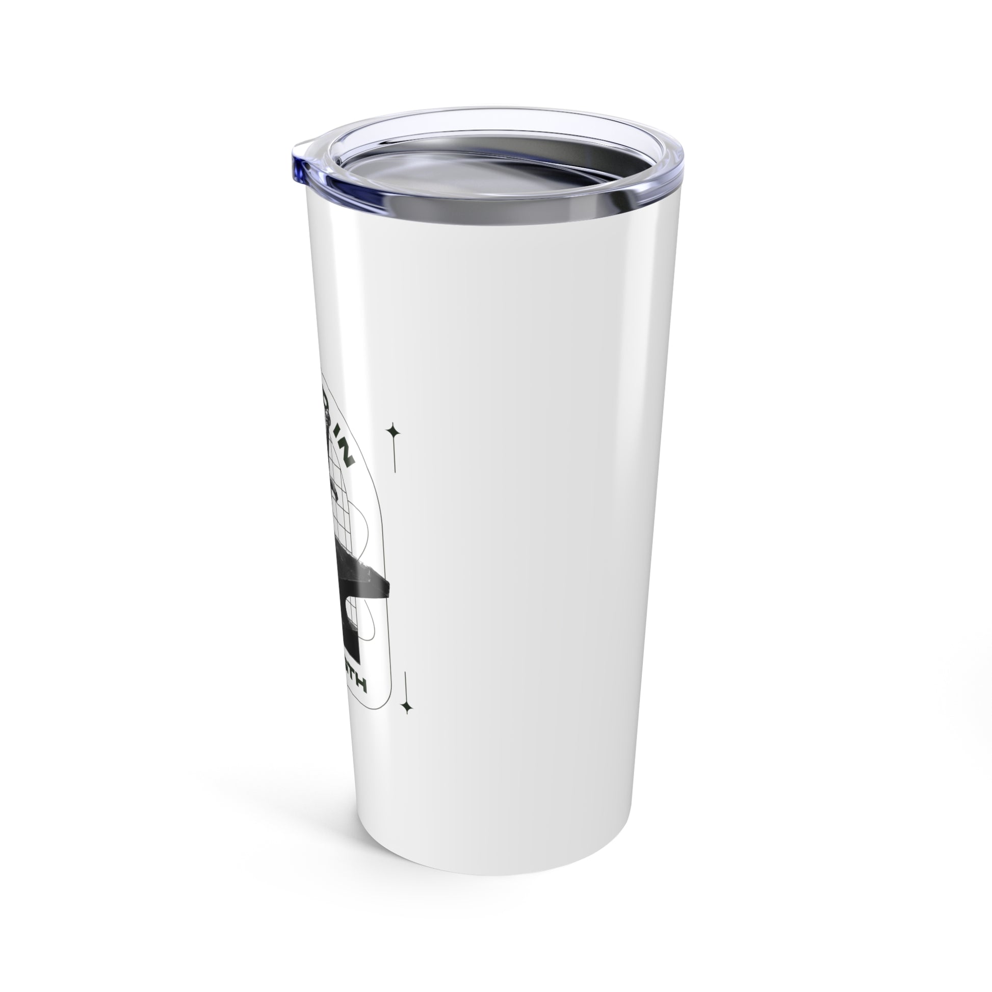 "Forged In Strength"  Unisex Inspirational 20oz Tumbler Travel Cup - The Shield of Light