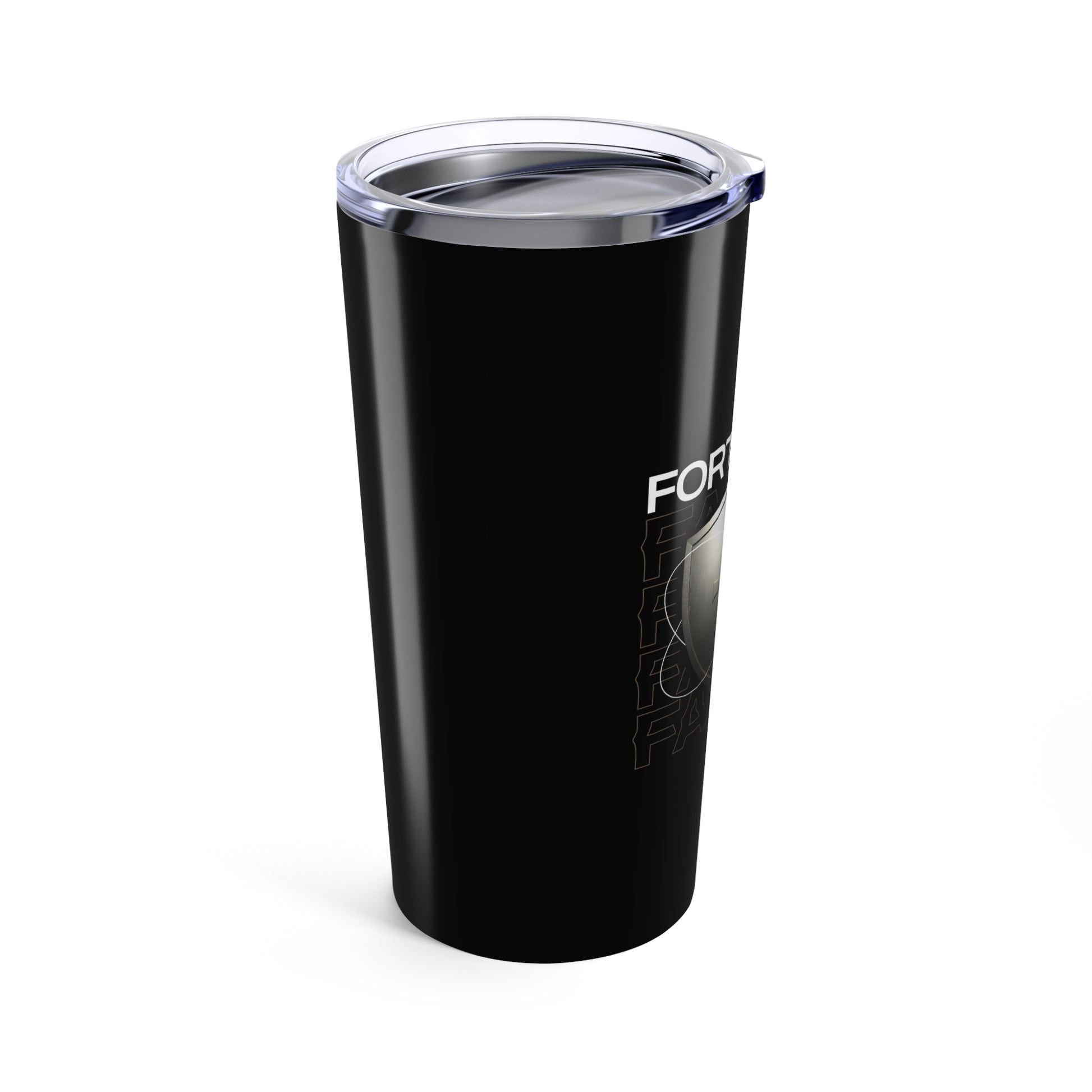 "Fortified In Faith " Unisex Inspirational 20oz Tumbler Travel Cup - The Shield of Light
