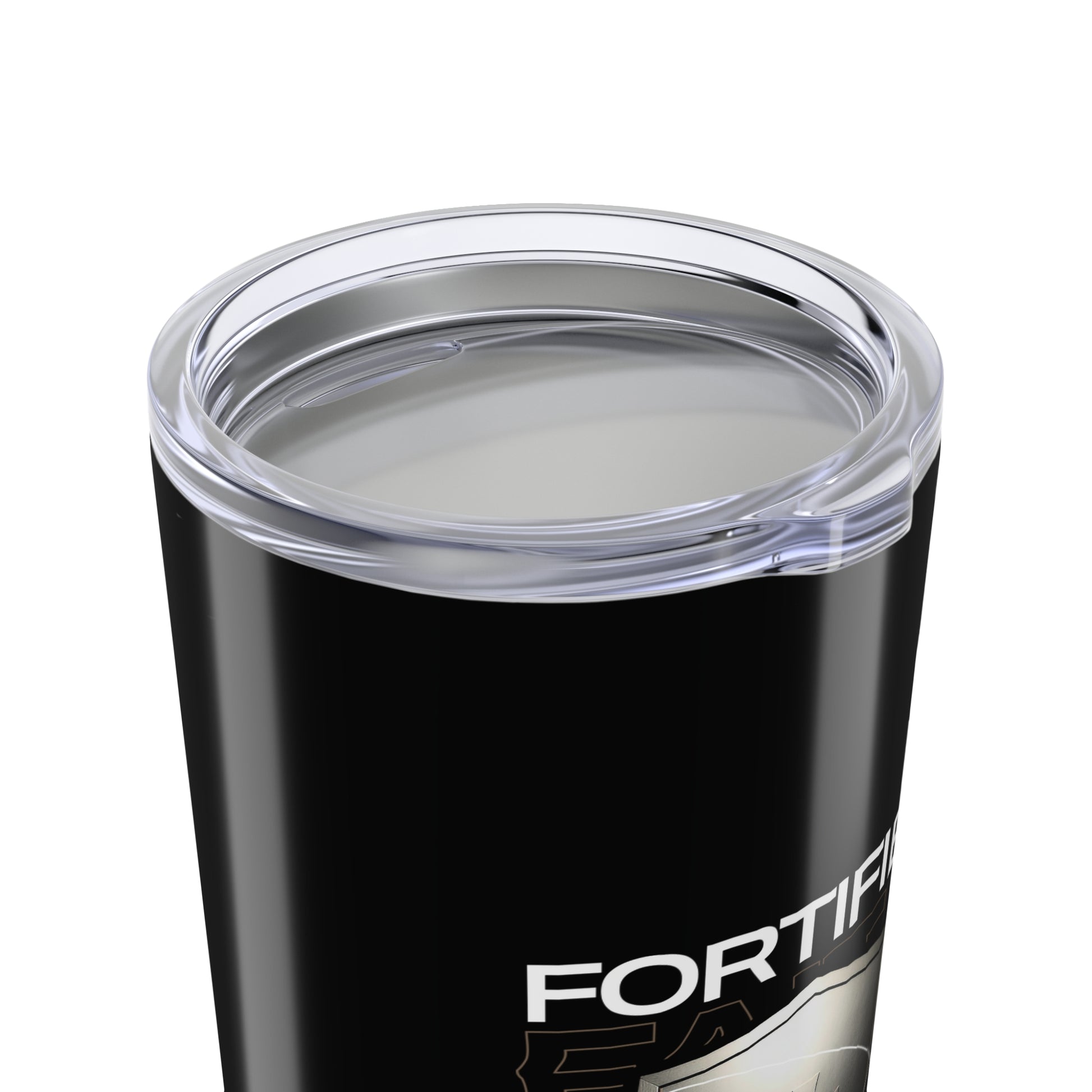 "Fortified In Faith " Unisex Inspirational 20oz Tumbler Travel Cup - The Shield of Light
