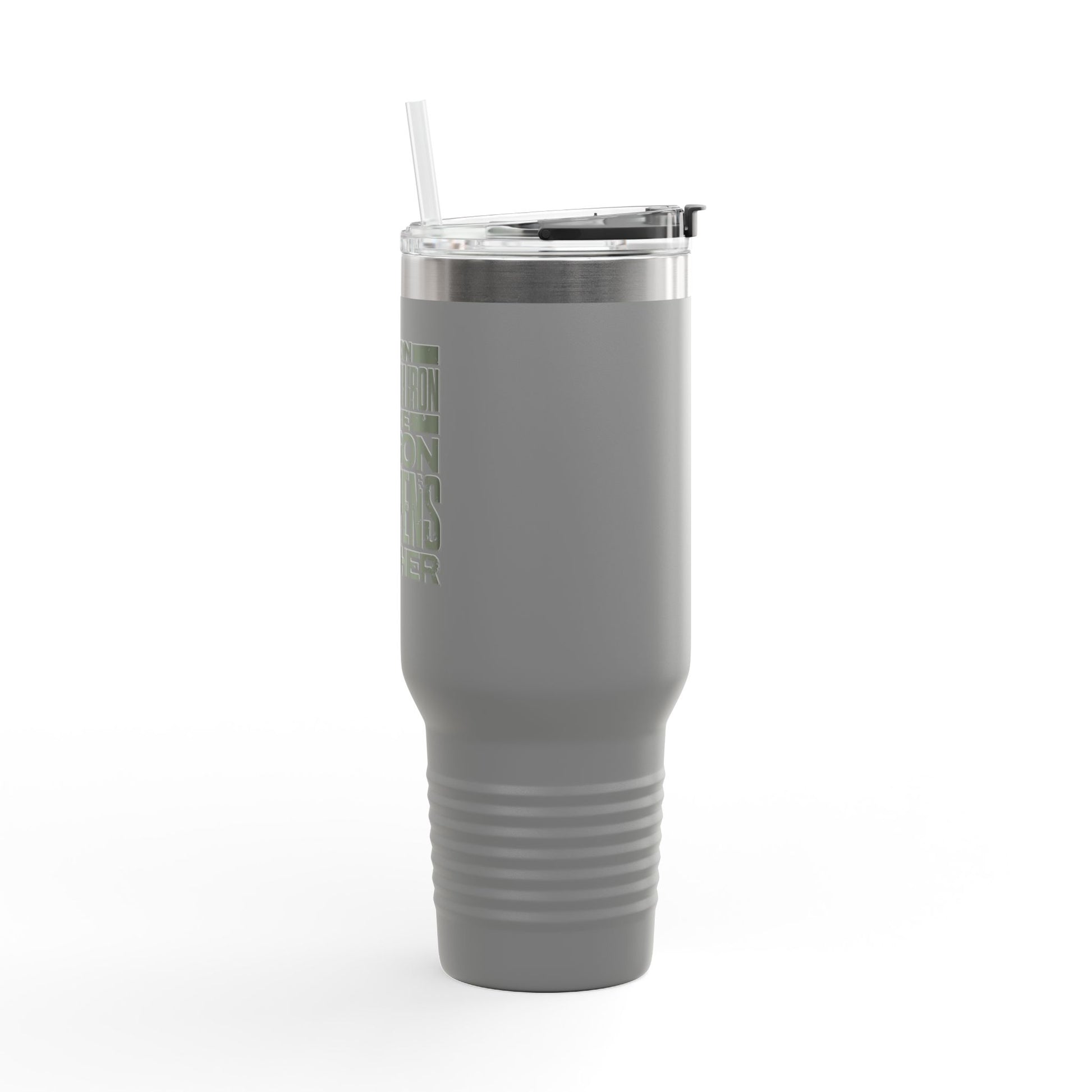"As Iron Sharpeneth Iron So One Person Sharpens Another" Unisex Insulated Travel Mug, 40oz - The Shield of Light