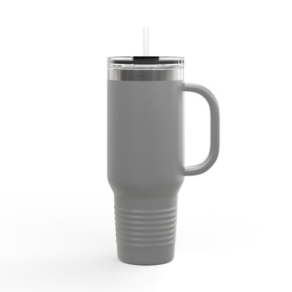 "As Iron Sharpeneth Iron So One Person Sharpens Another" Unisex Insulated Travel Mug, 40oz - The Shield of Light