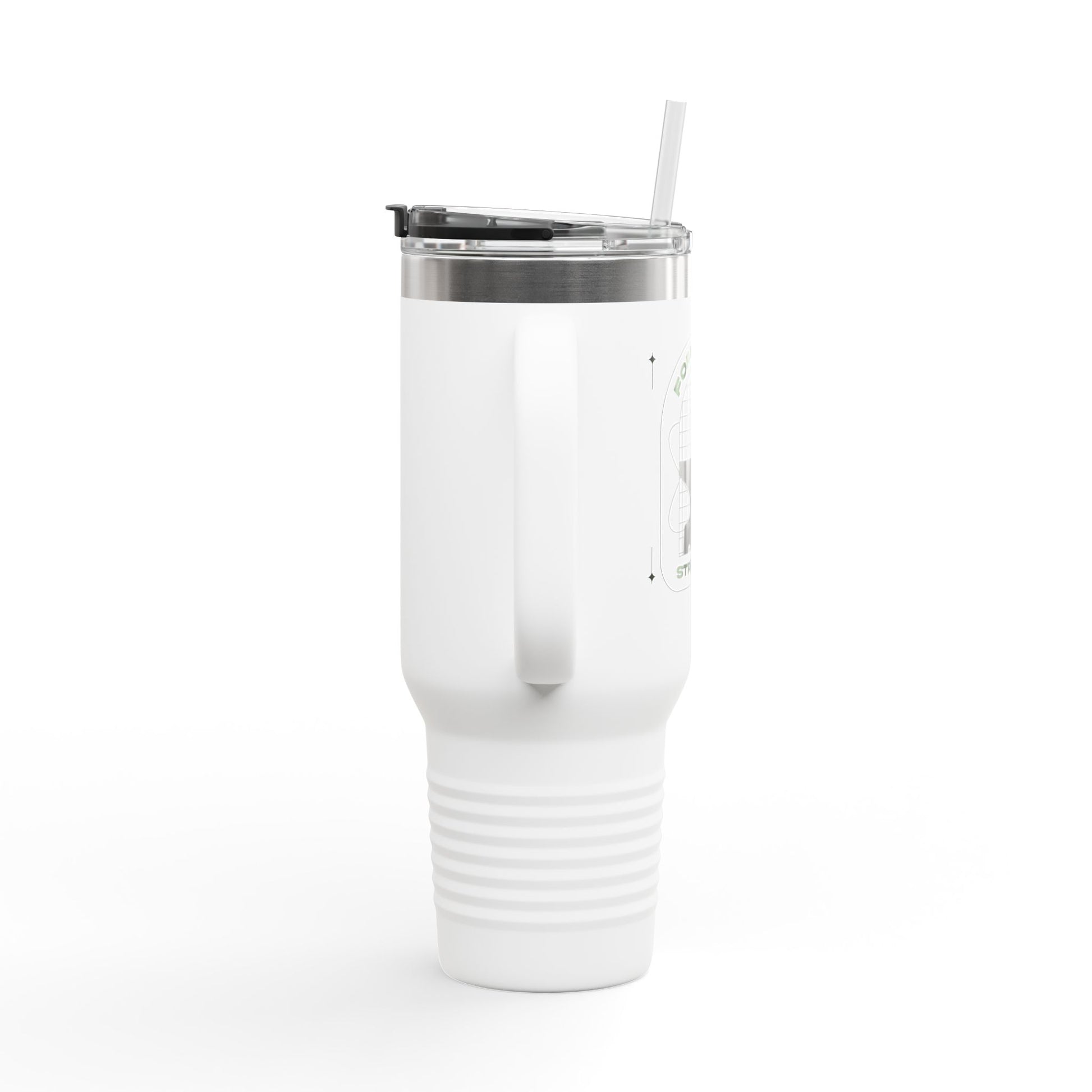 "Forged In Strength" Unisex Insulated Travel Mug, 40oz - The Shield of Light