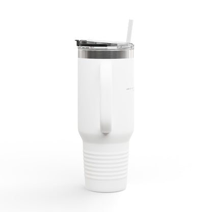 "Live By the Kingdom Not the World Colossians 3:2" Unisex Insulated Travel Mug, 40oz - The Shield of Light