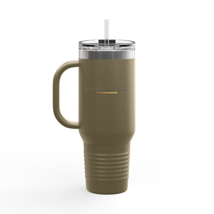 "Live By the Kingdom Not the World Colossians 3:2" Unisex Insulated Travel Mug, 40oz - The Shield of Light