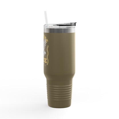 "Run The Race" Unisex Insulated Travel Mug, 40oz - The Shield of Light