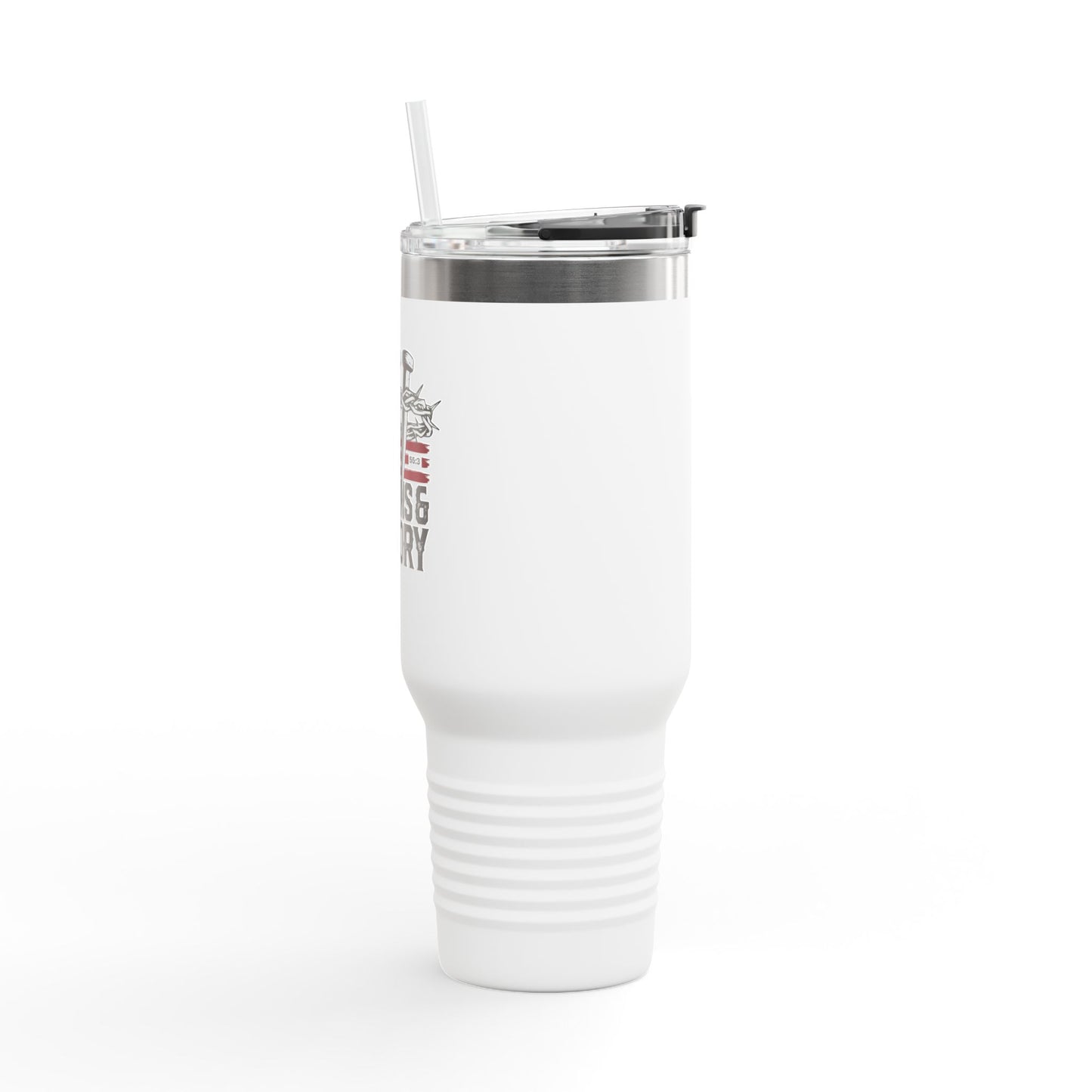"Thorns & Victory" Unisex Insulated Travel Mug, 40oz - The Shield of Light
