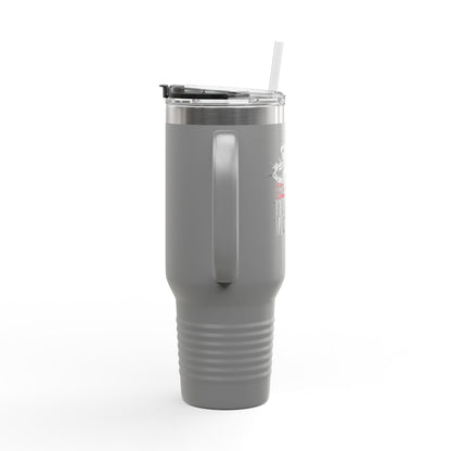 "Thorns & Victory" Unisex Insulated Travel Mug, 40oz - The Shield of Light
