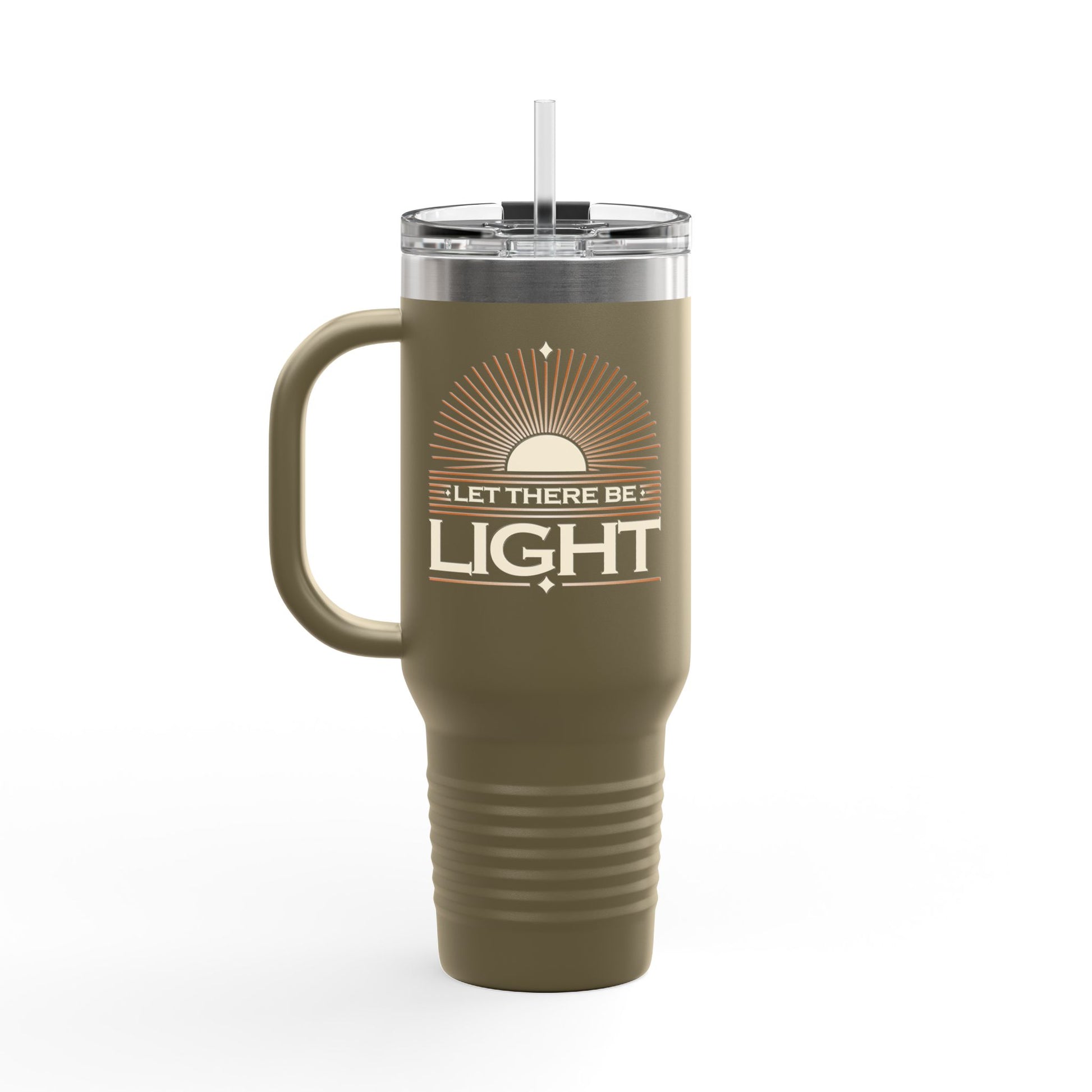 "Let There Be Light" Unisex Insulated Travel Mug, 40oz - The Shield of Light