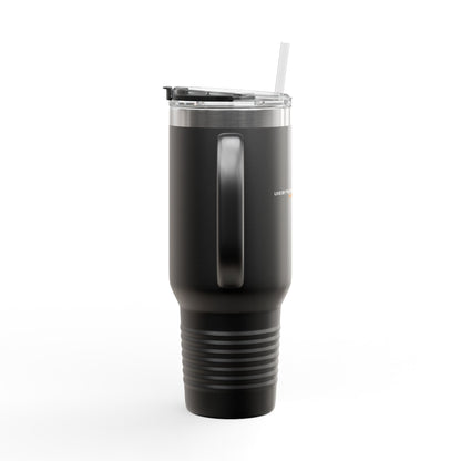 "Live By the Kingdom Not the World Colossians 3:2" Unisex Insulated Travel Mug, 40oz - The Shield of Light