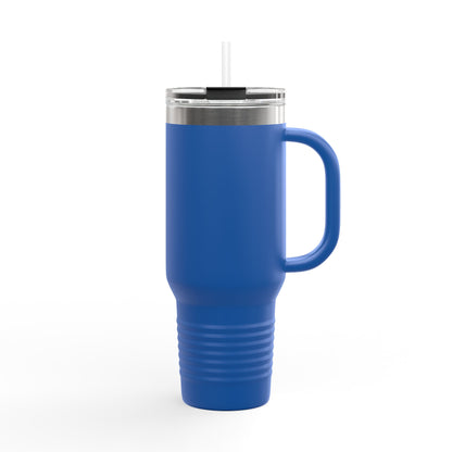 "Live By the Kingdom Not the World Colossians 3:2" Unisex Insulated Travel Mug, 40oz - The Shield of Light