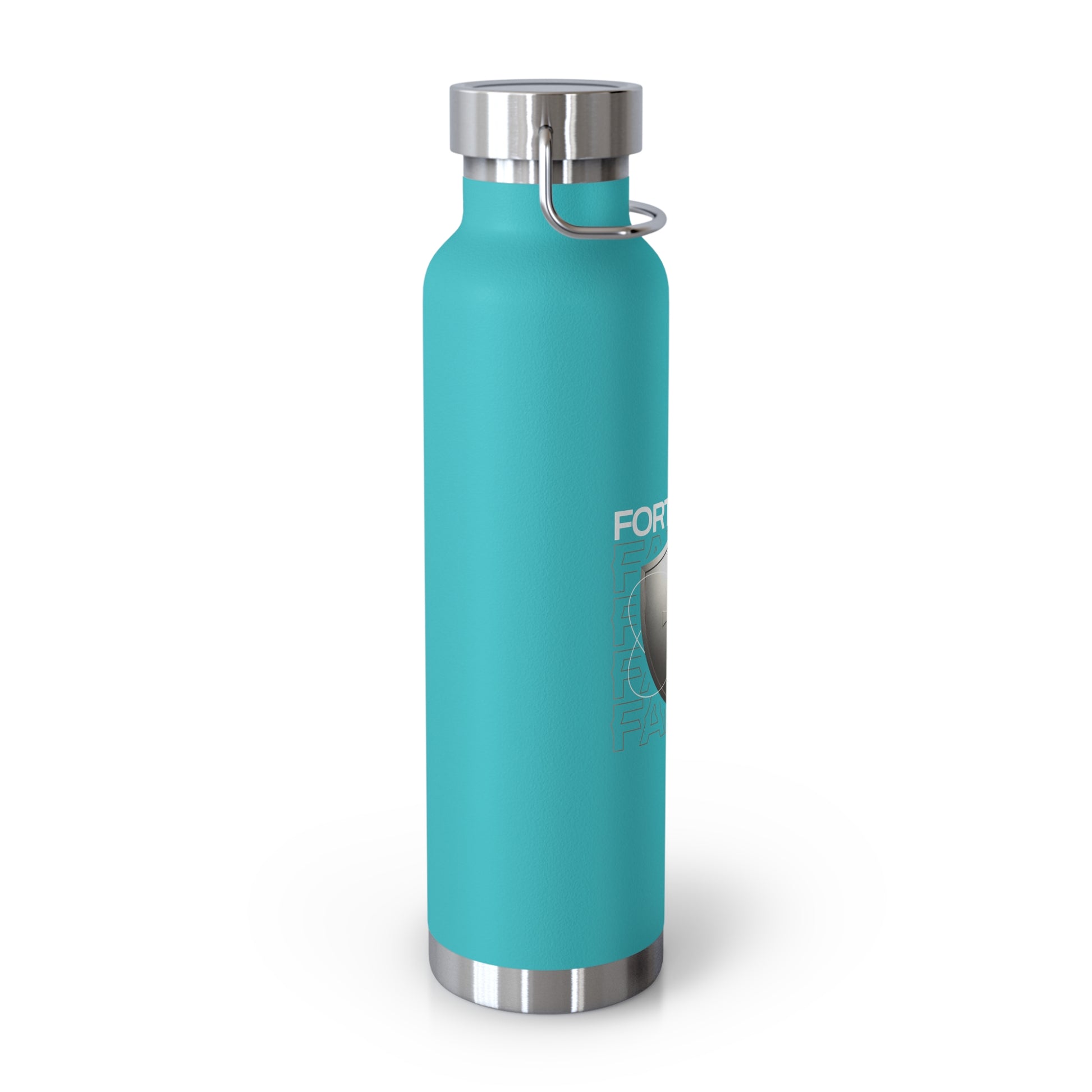 "Fortified In Faith " Unisex Inspirational Copper Vacuum Insulated Bottle - 22oz - The Shield of Light