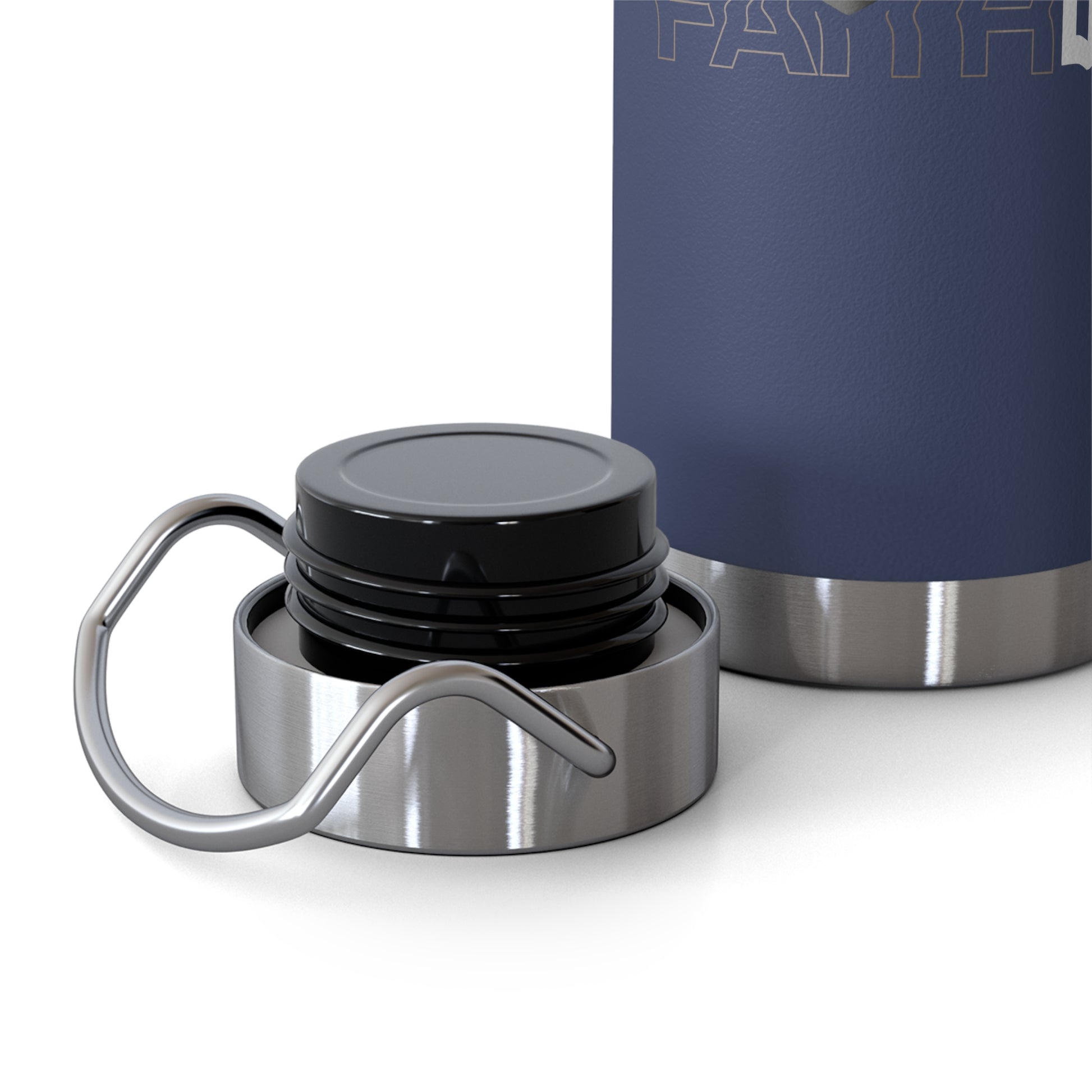 "Fortified In Faith " Unisex Inspirational Copper Vacuum Insulated Bottle - 22oz - The Shield of Light