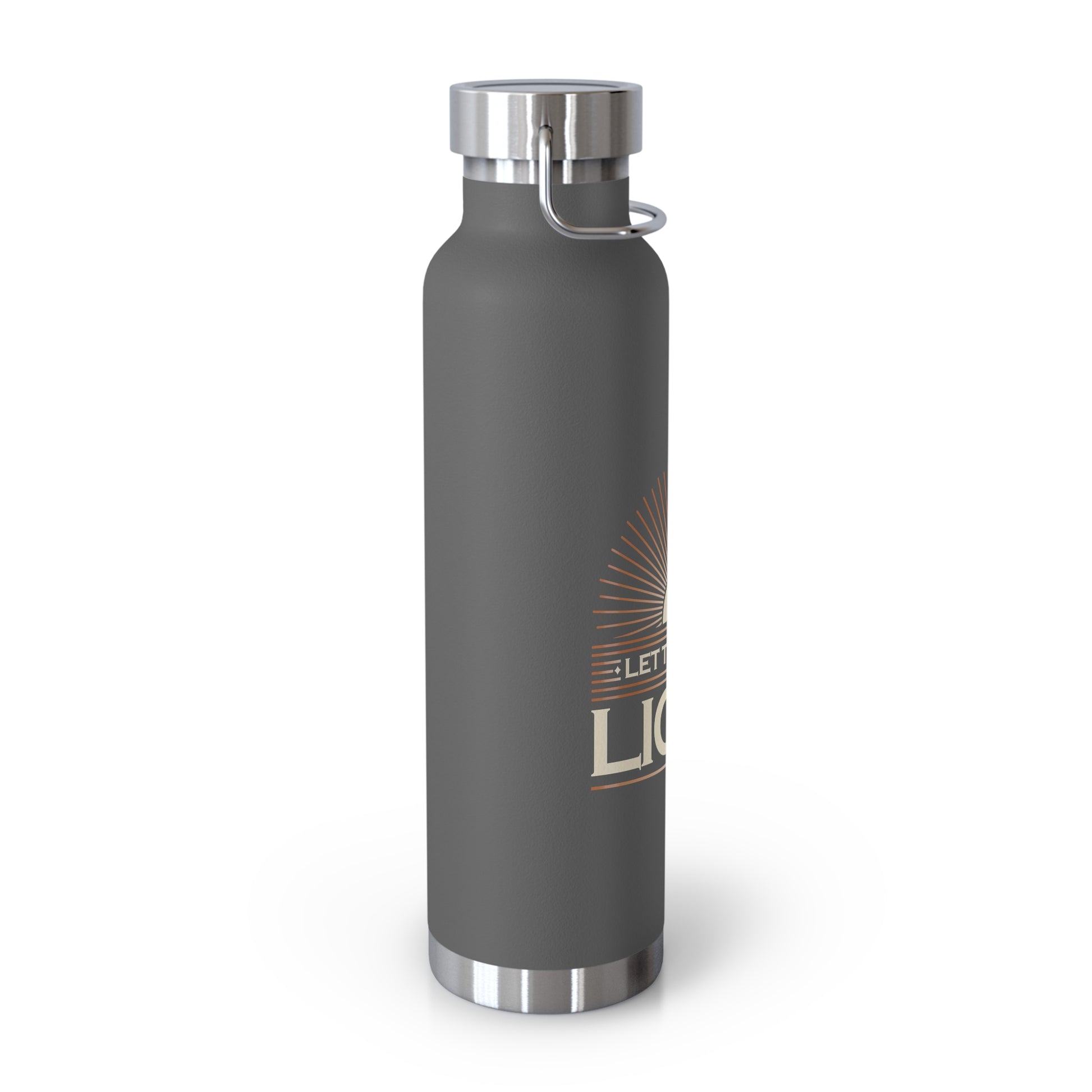 "Let There Be Light" Unisex Inspirational Copper Vacuum Insulated Bottle - 22oz - The Shield of Light