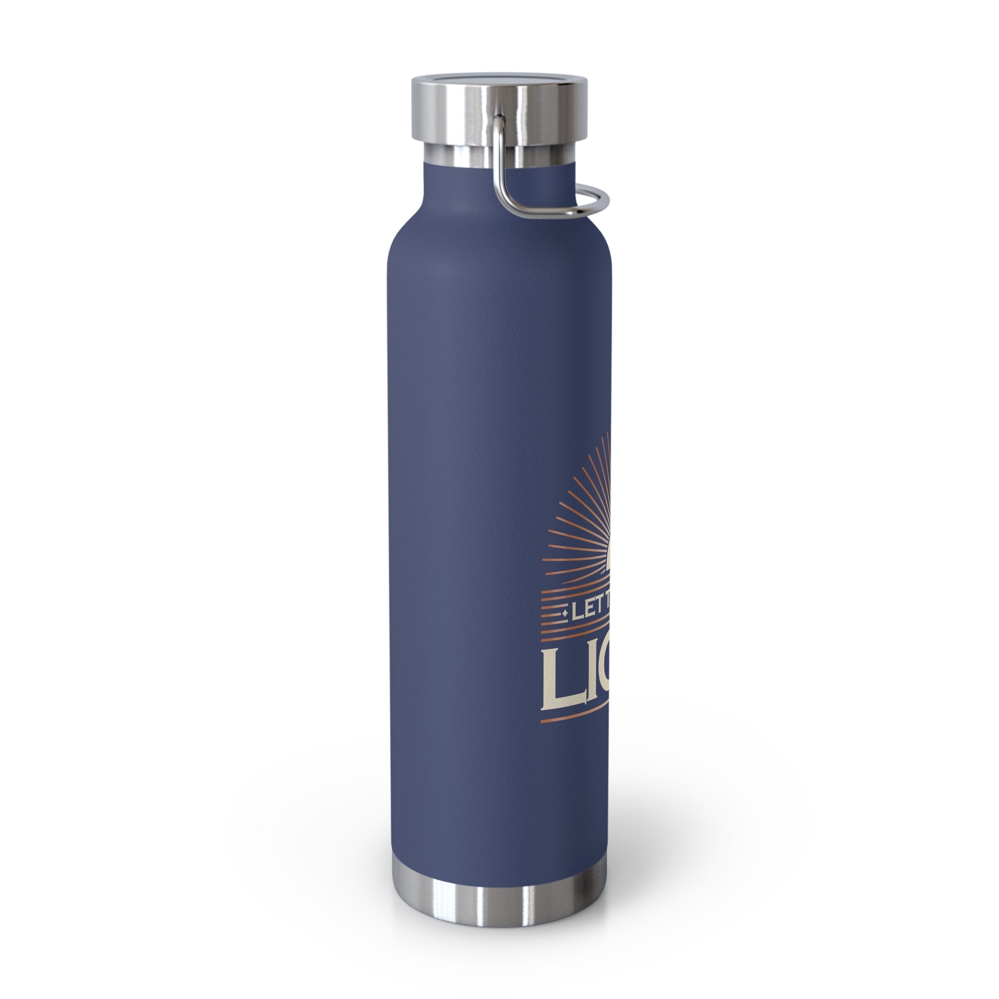 "Let There Be Light" Unisex Inspirational Copper Vacuum Insulated Bottle - 22oz - The Shield of Light
