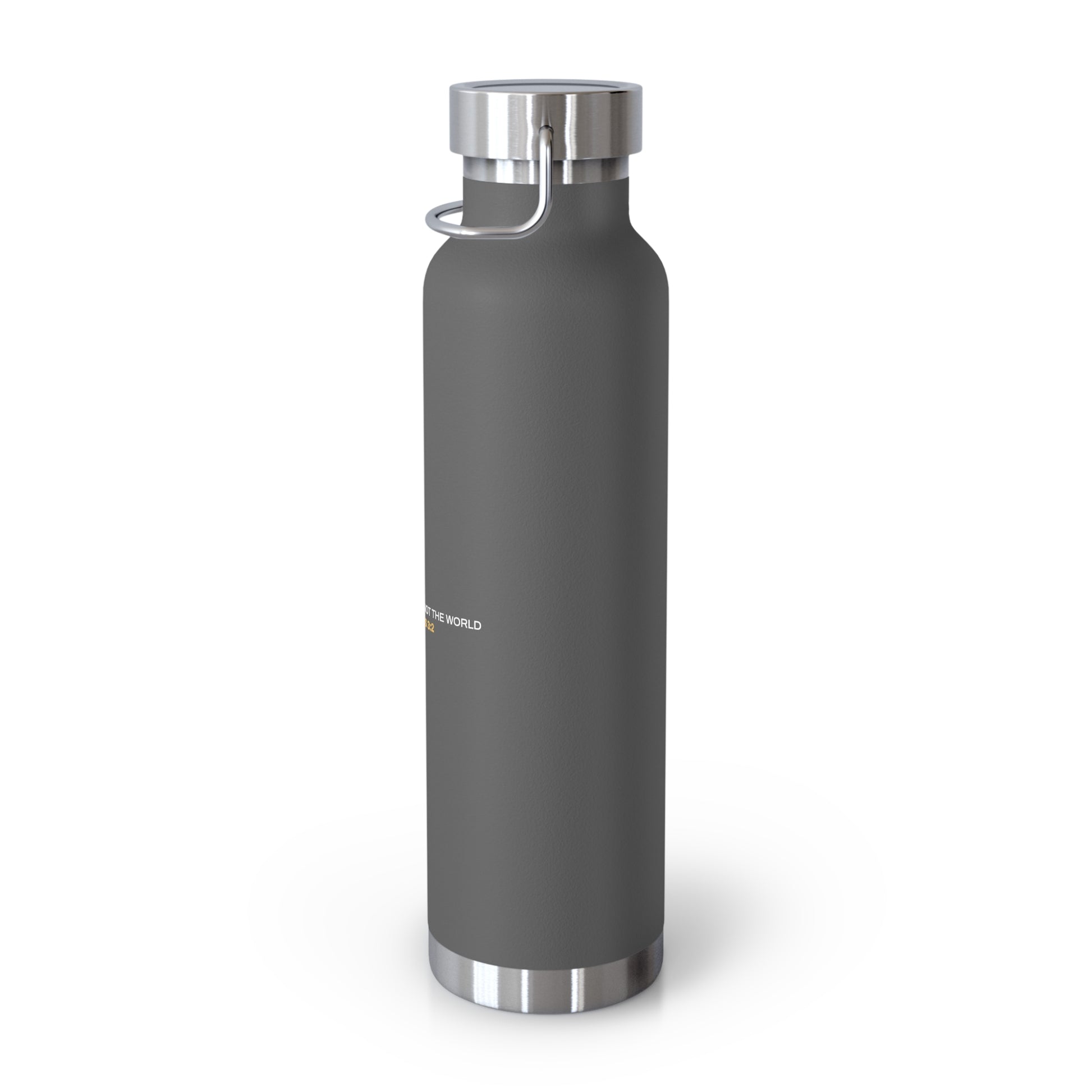 "Live By the Kingdom Not the World Colossians 3:2" Unisex Inspirational Copper Vacuum Insulated Bottle - 22oz - The Shield of Light