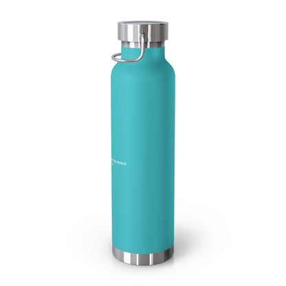 "Live By the Kingdom Not the World Colossians 3:2" Unisex Inspirational Copper Vacuum Insulated Bottle - 22oz - The Shield of Light