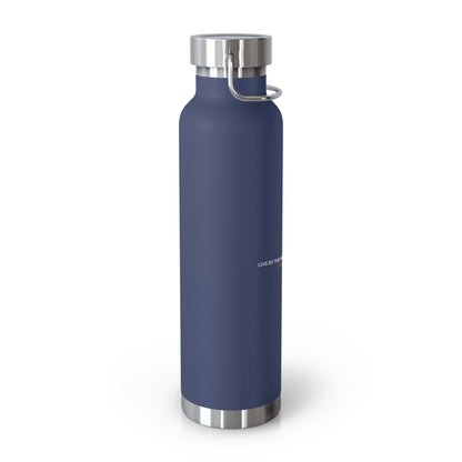 "Live By the Kingdom Not the World Colossians 3:2" Unisex Inspirational Copper Vacuum Insulated Bottle - 22oz - The Shield of Light