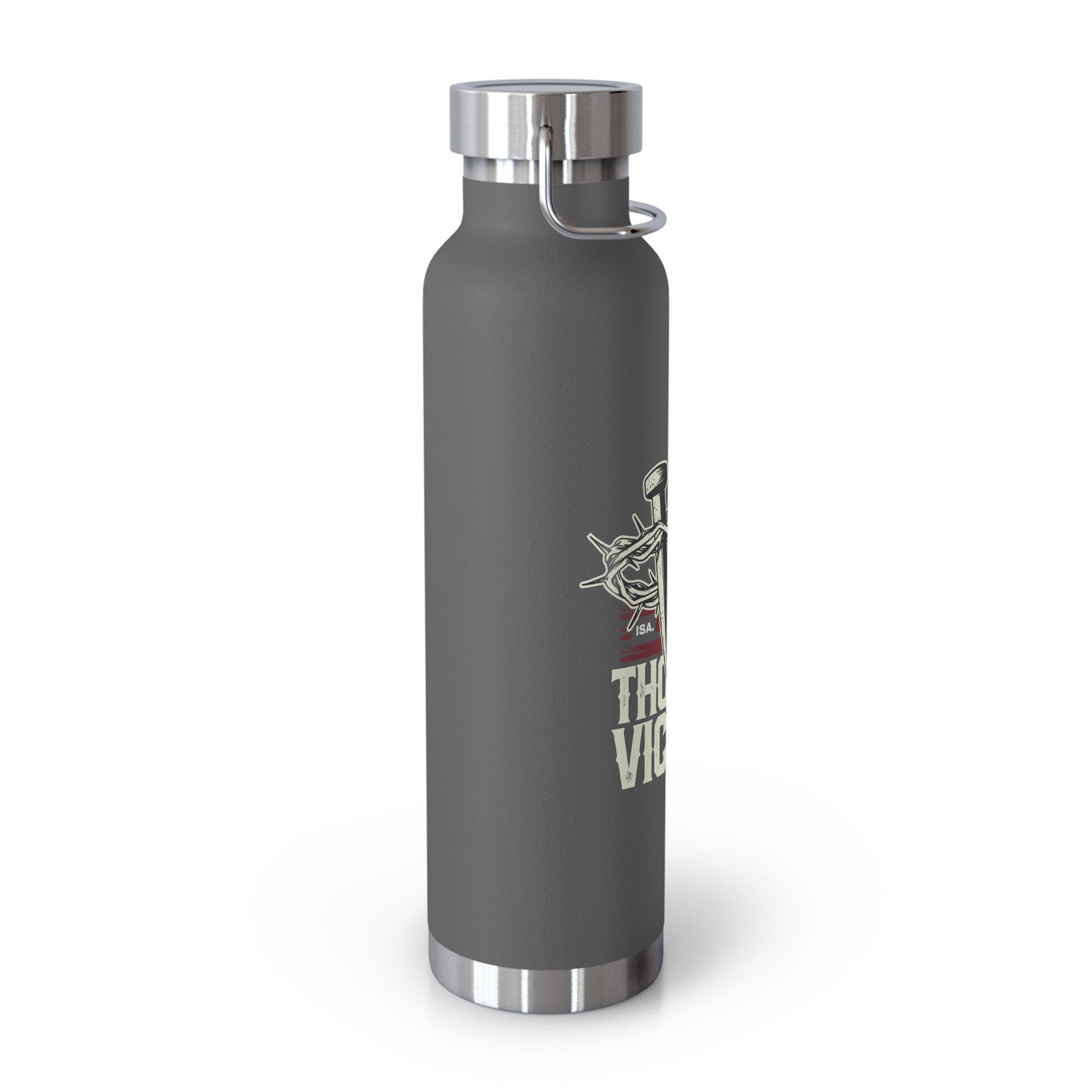 "Thorns & Victory" Unisex Inspirational Copper Vacuum Insulated Bottle - 22oz - The Shield of Light
