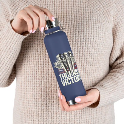 "Thorns & Victory" Unisex Inspirational Copper Vacuum Insulated Bottle - 22oz - The Shield of Light