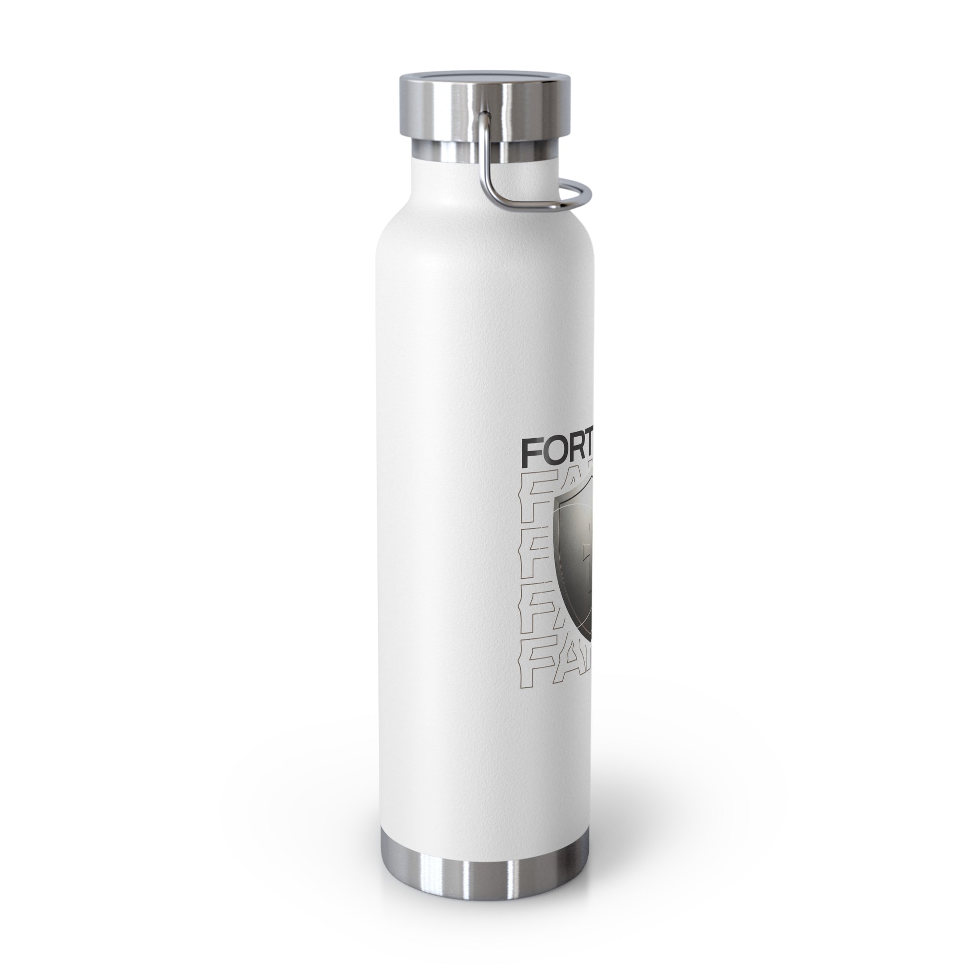 "Fortified In Faith " Unisex Inspirational Copper Vacuum Insulated Bottle - 22oz - The Shield of Light