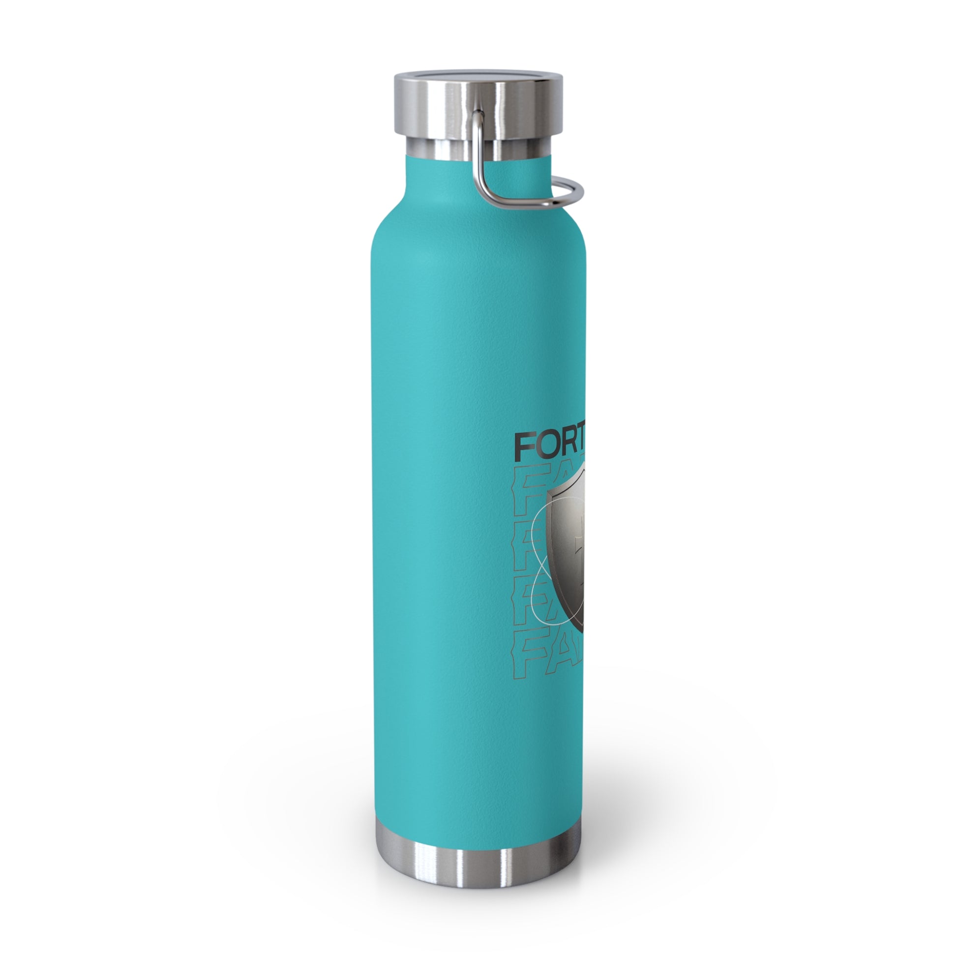 "Fortified In Faith " Unisex Inspirational Copper Vacuum Insulated Bottle - 22oz - The Shield of Light