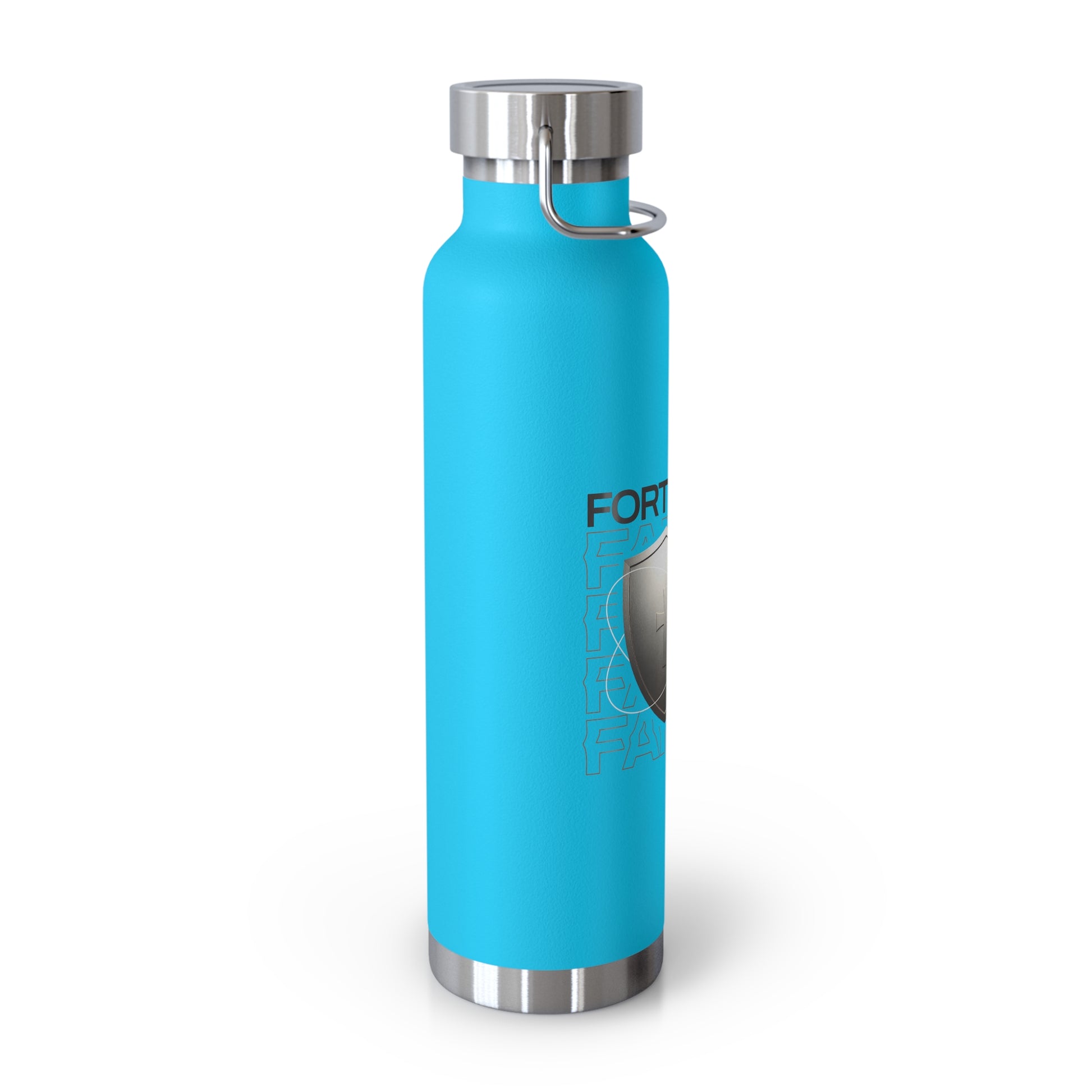 "Fortified In Faith " Unisex Inspirational Copper Vacuum Insulated Bottle - 22oz - The Shield of Light