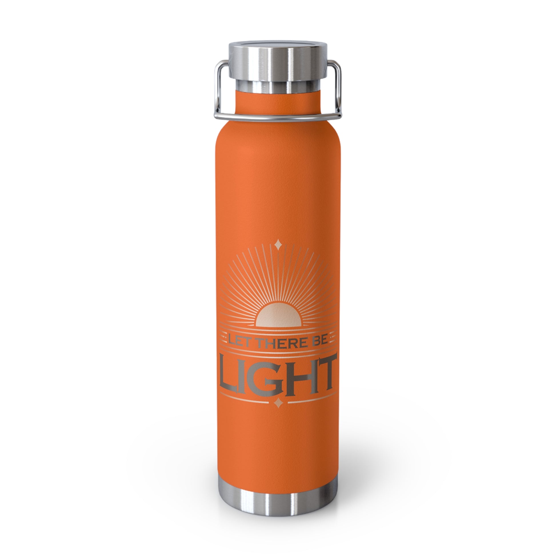 "Let There Be Light" Unisex Inspirational Copper Vacuum Insulated Bottle - 22oz - The Shield of Light