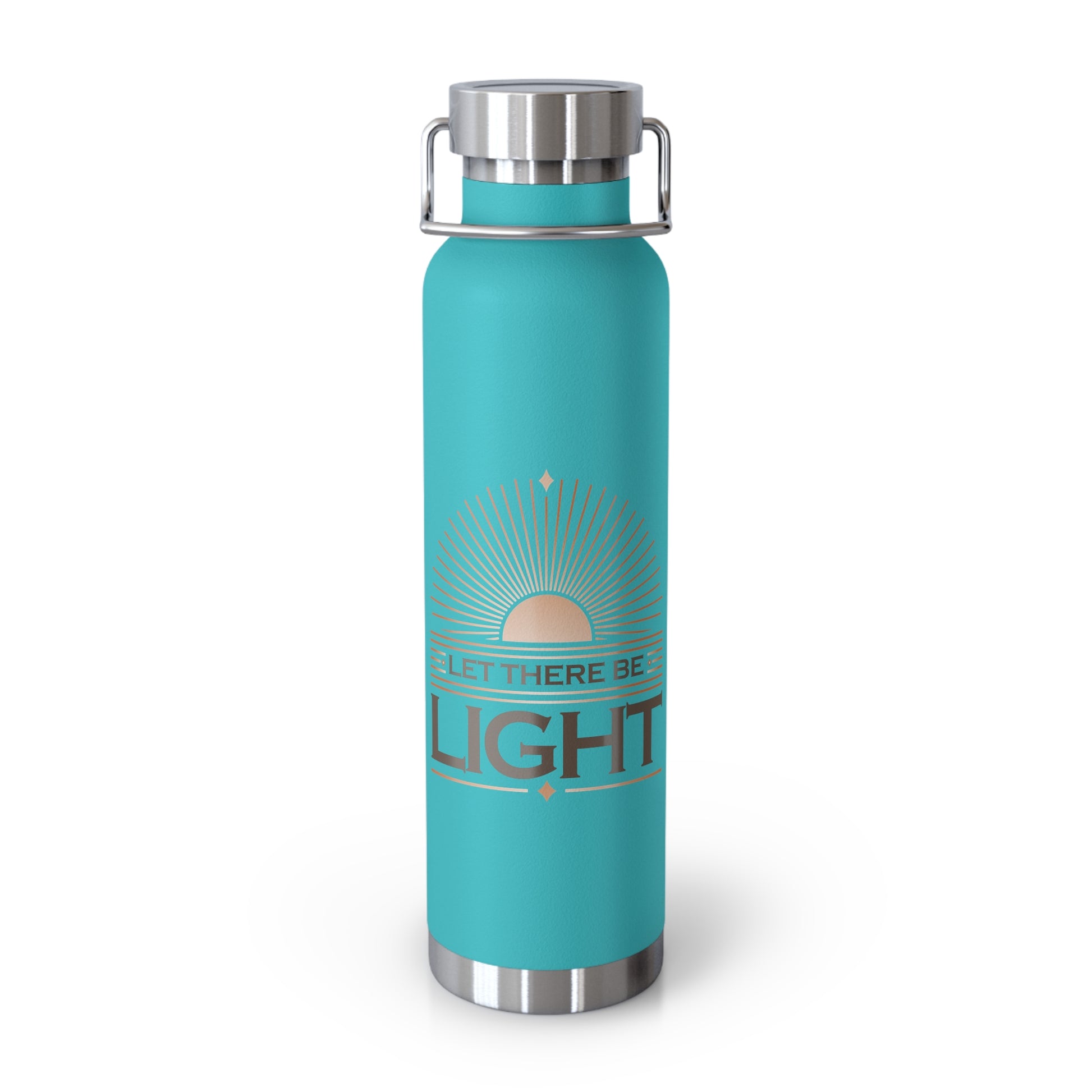 "Let There Be Light" Unisex Inspirational Copper Vacuum Insulated Bottle - 22oz - The Shield of Light
