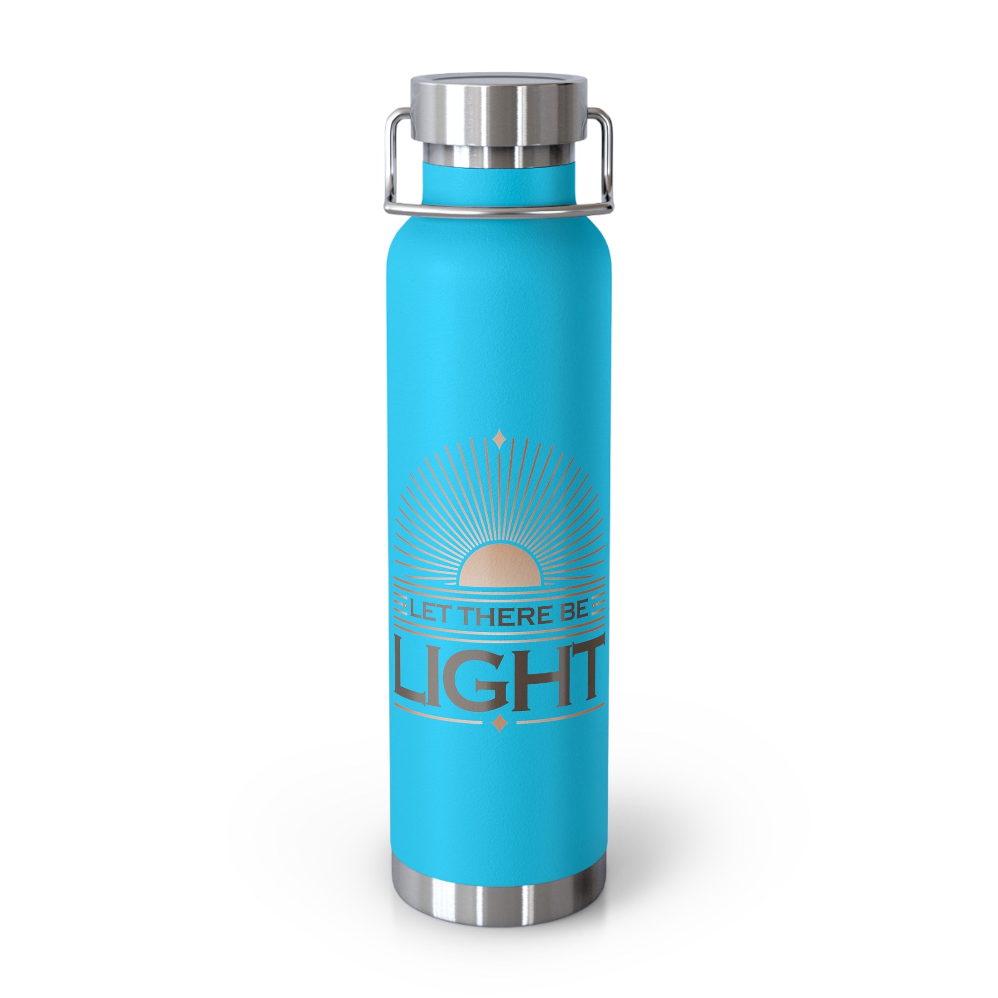 "Let There Be Light" Unisex Inspirational Copper Vacuum Insulated Bottle - 22oz - The Shield of Light