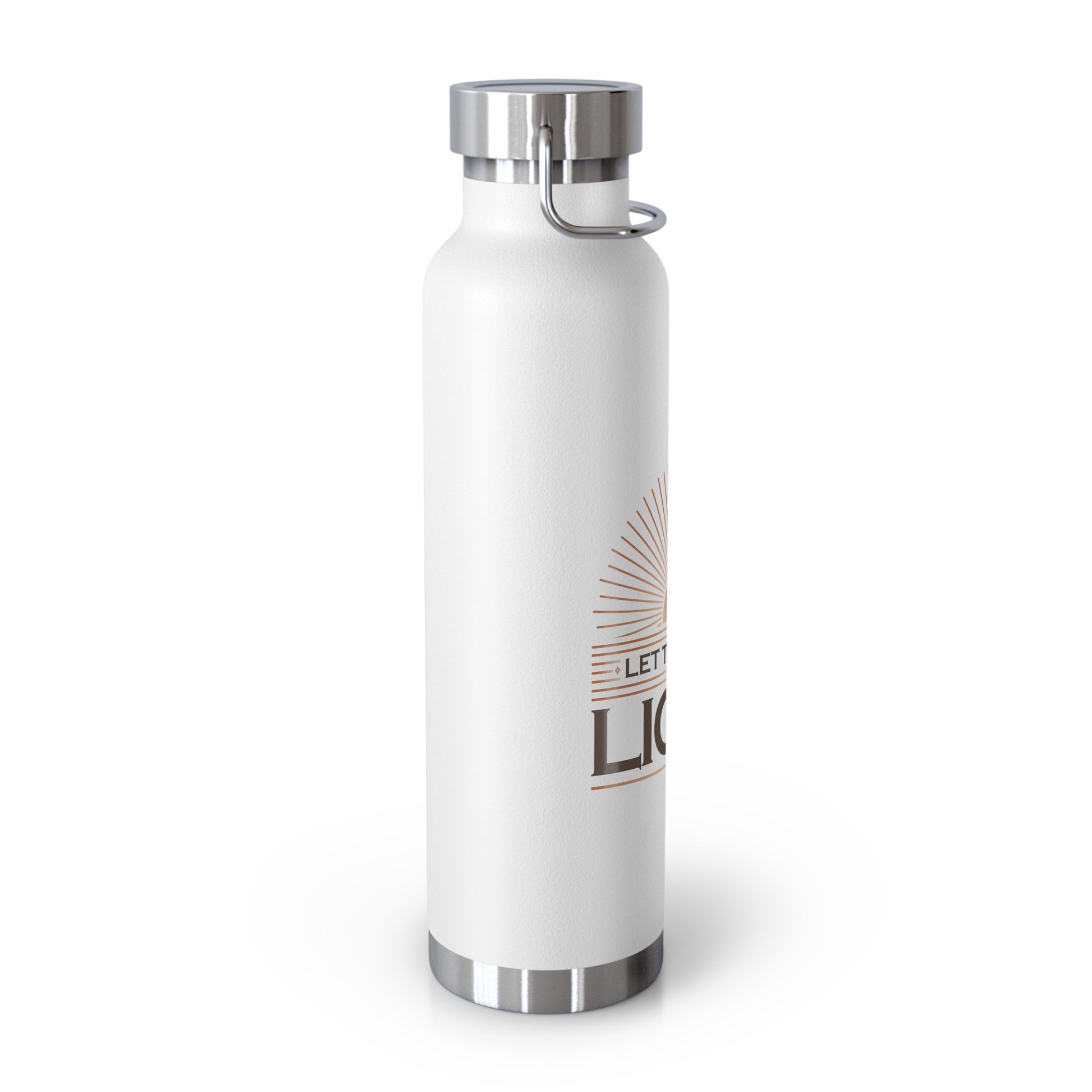 "Let There Be Light" Unisex Inspirational Copper Vacuum Insulated Bottle - 22oz - The Shield of Light