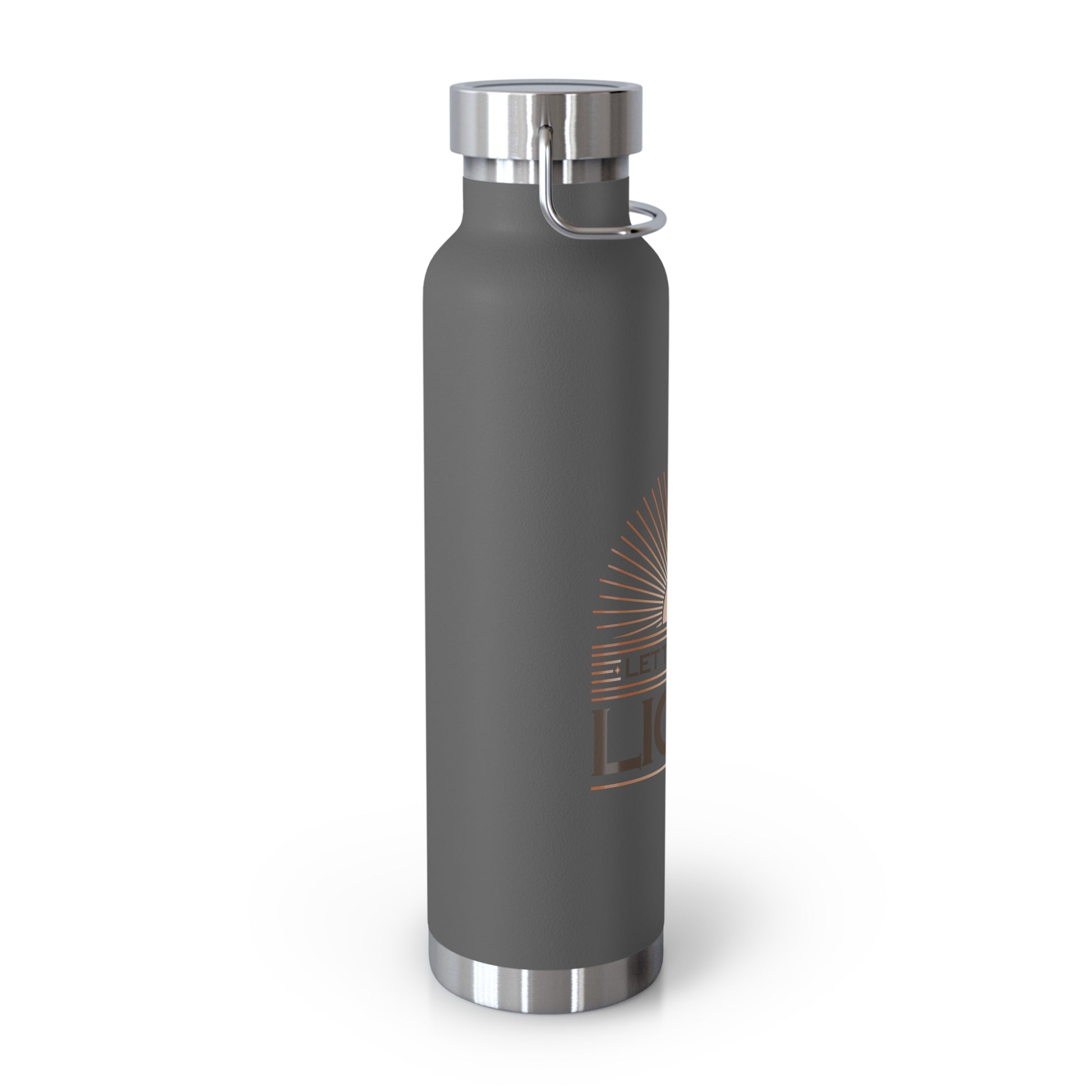 "Let There Be Light" Unisex Inspirational Copper Vacuum Insulated Bottle - 22oz - The Shield of Light