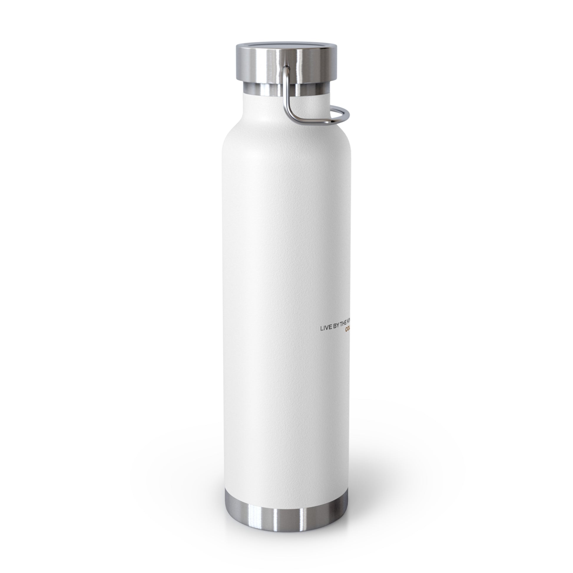 "Live By the Kingdom Not the World Colossians 3:2" Unisex Inspirational Copper Vacuum Insulated Bottle - 22oz - The Shield of Light