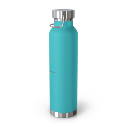 "Live By the Kingdom Not the World Colossians 3:2" Unisex Inspirational Copper Vacuum Insulated Bottle - 22oz - The Shield of Light